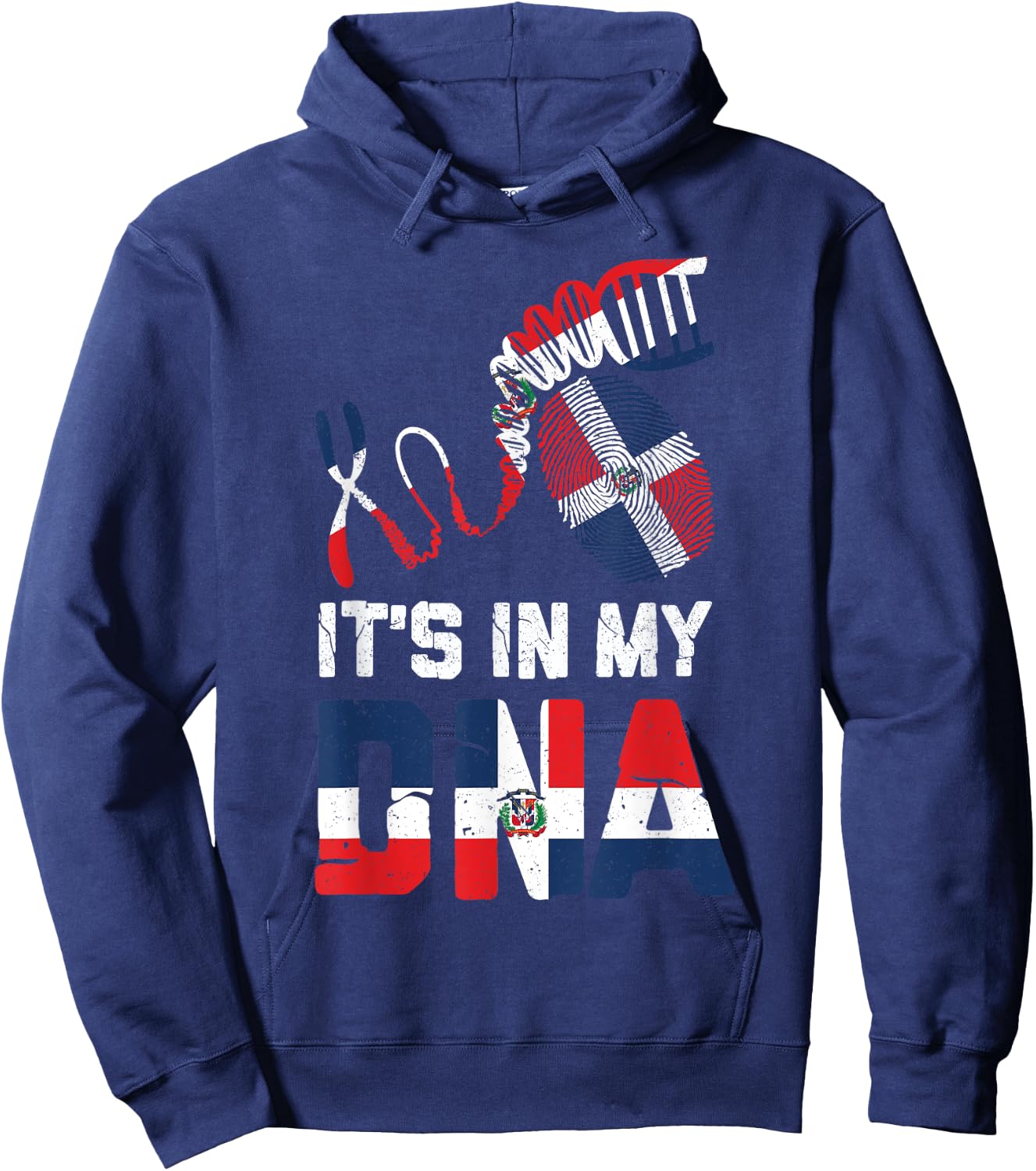 IT'S IN MY DNA Dominican Republic Flag Pride Hoodie - Hoodie | Navy