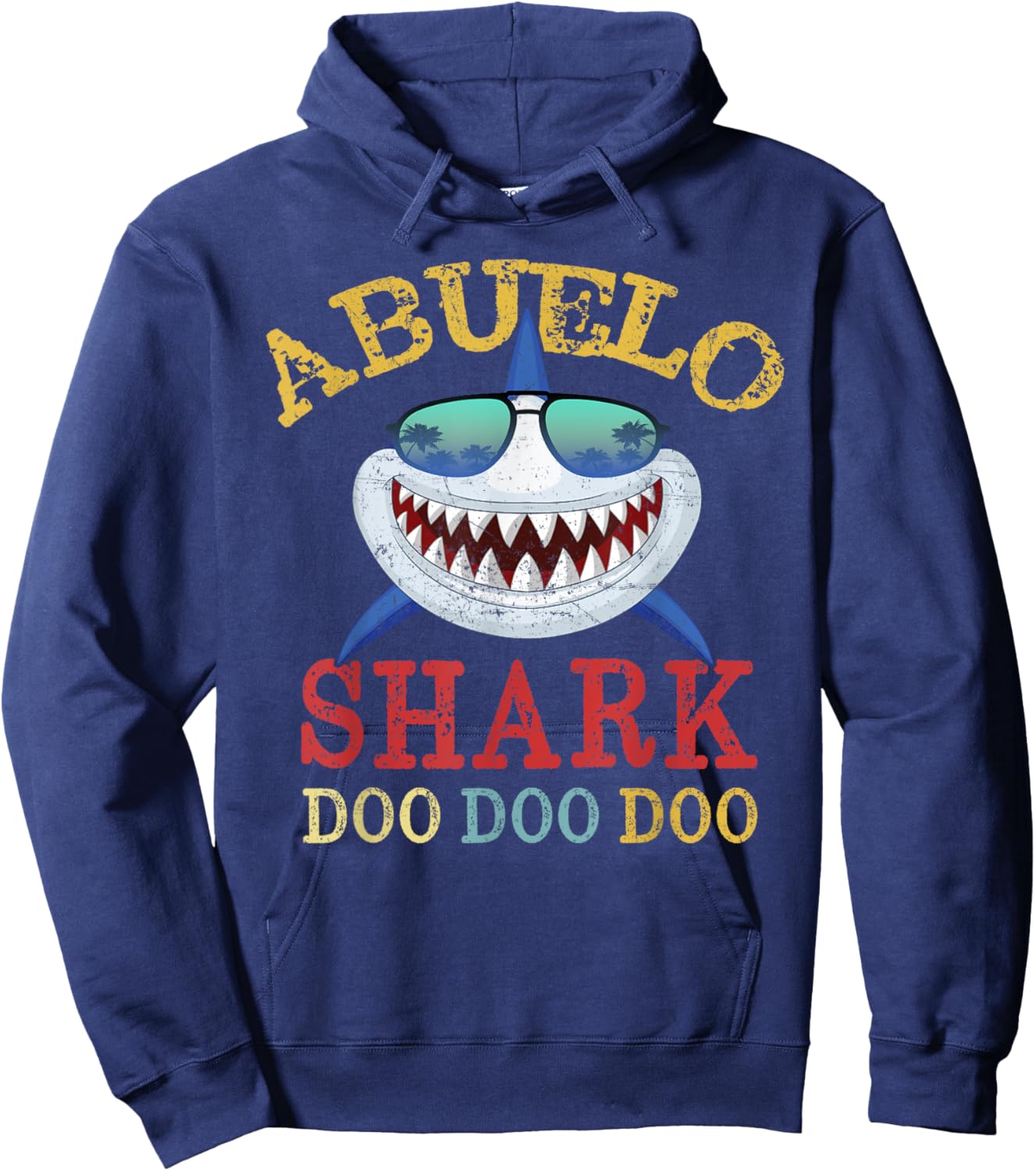 FAMILY 365 Abuelo Shark Father's Day Men Gift Hoodie - Hoodie | Navy