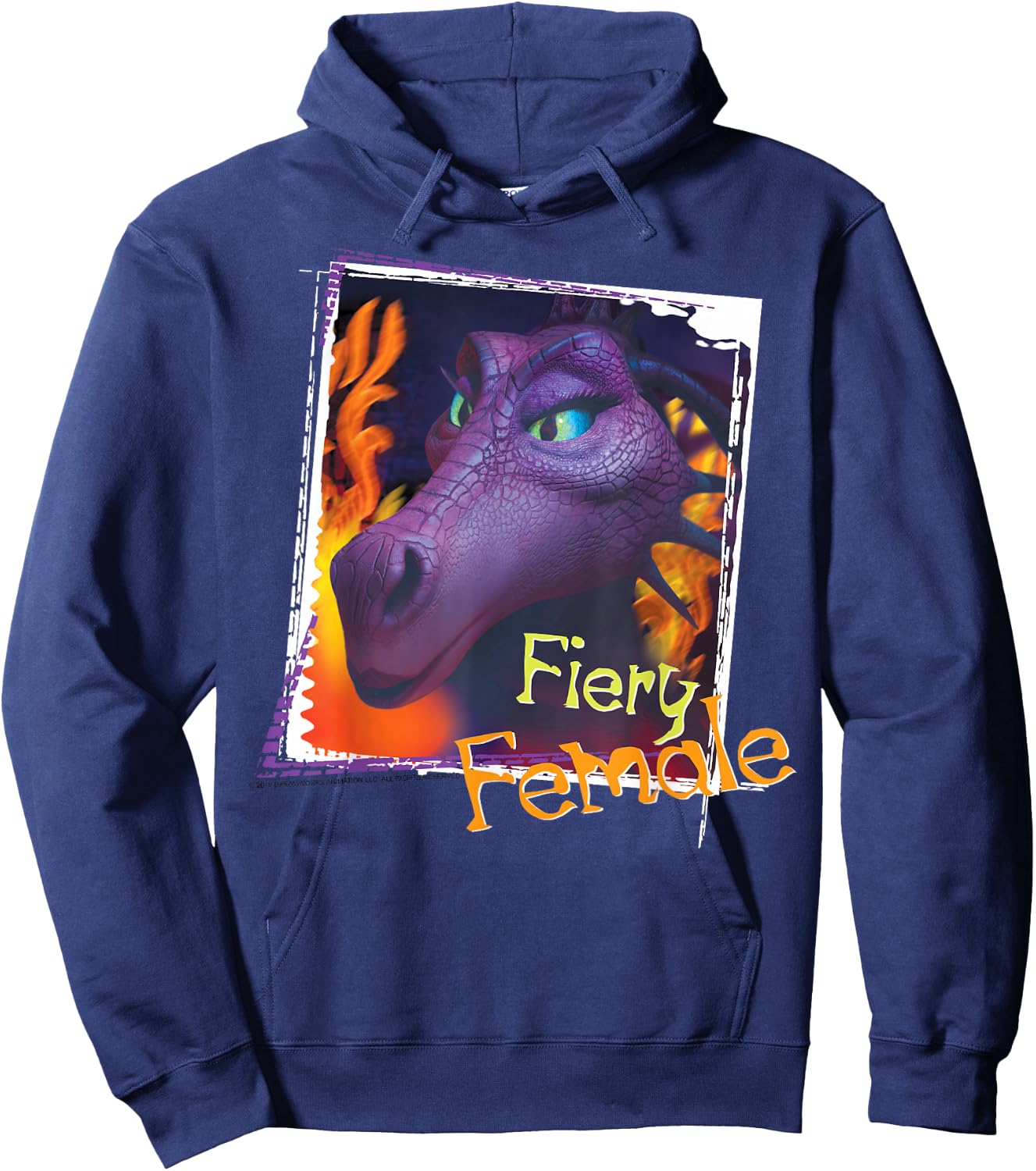 Shrek Dragon Fiery Female Photo Portrait Hoodie - Hoodie | Navy