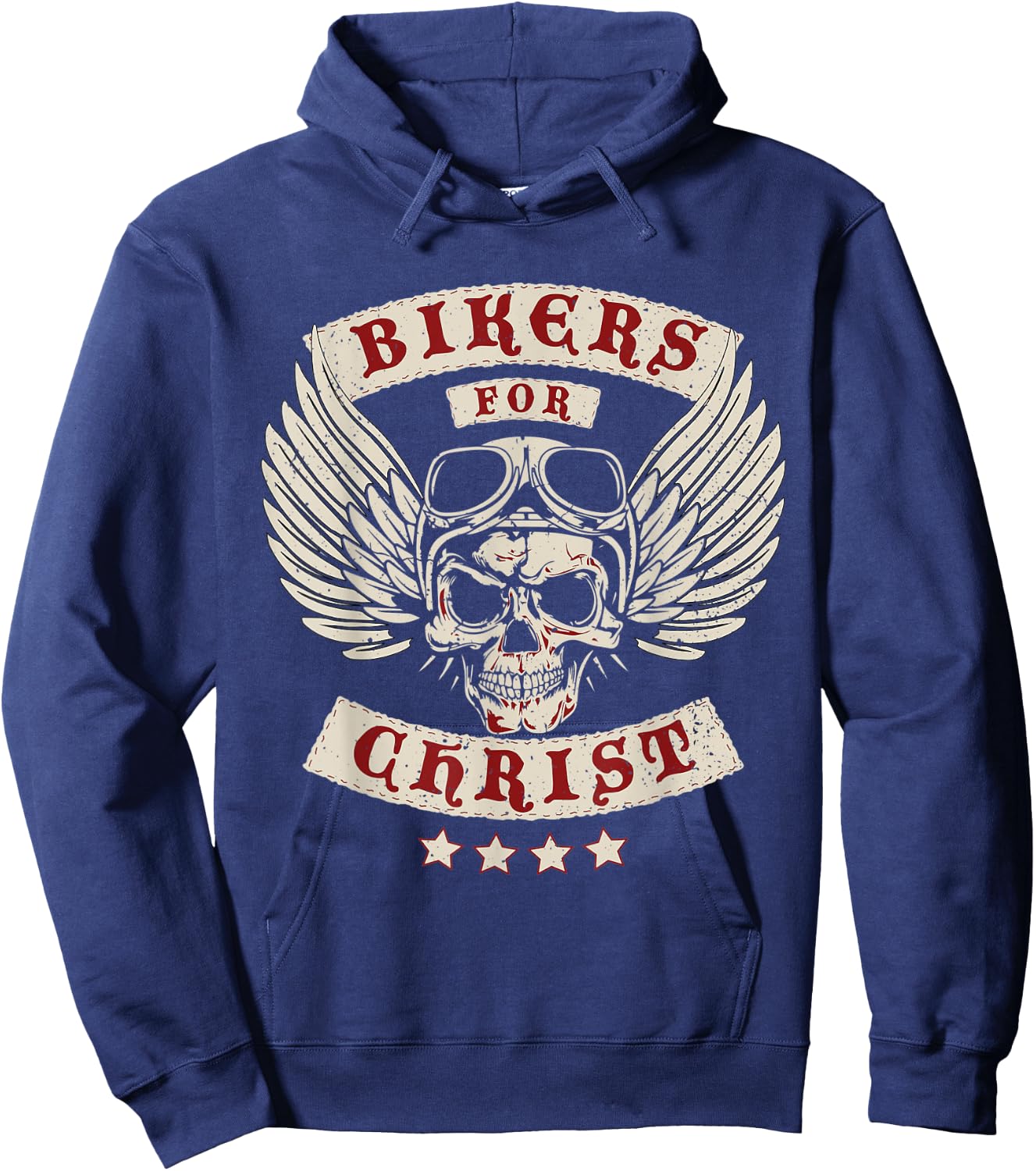 Bikers for Christ Christian Motorcycle Patch Hoodie - Hoodie | Navy