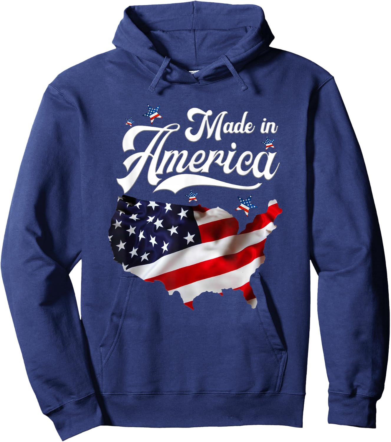 Made in America Pride | Patriotic Spirit Red White and Blue Hoodie - Hoodie | Navy