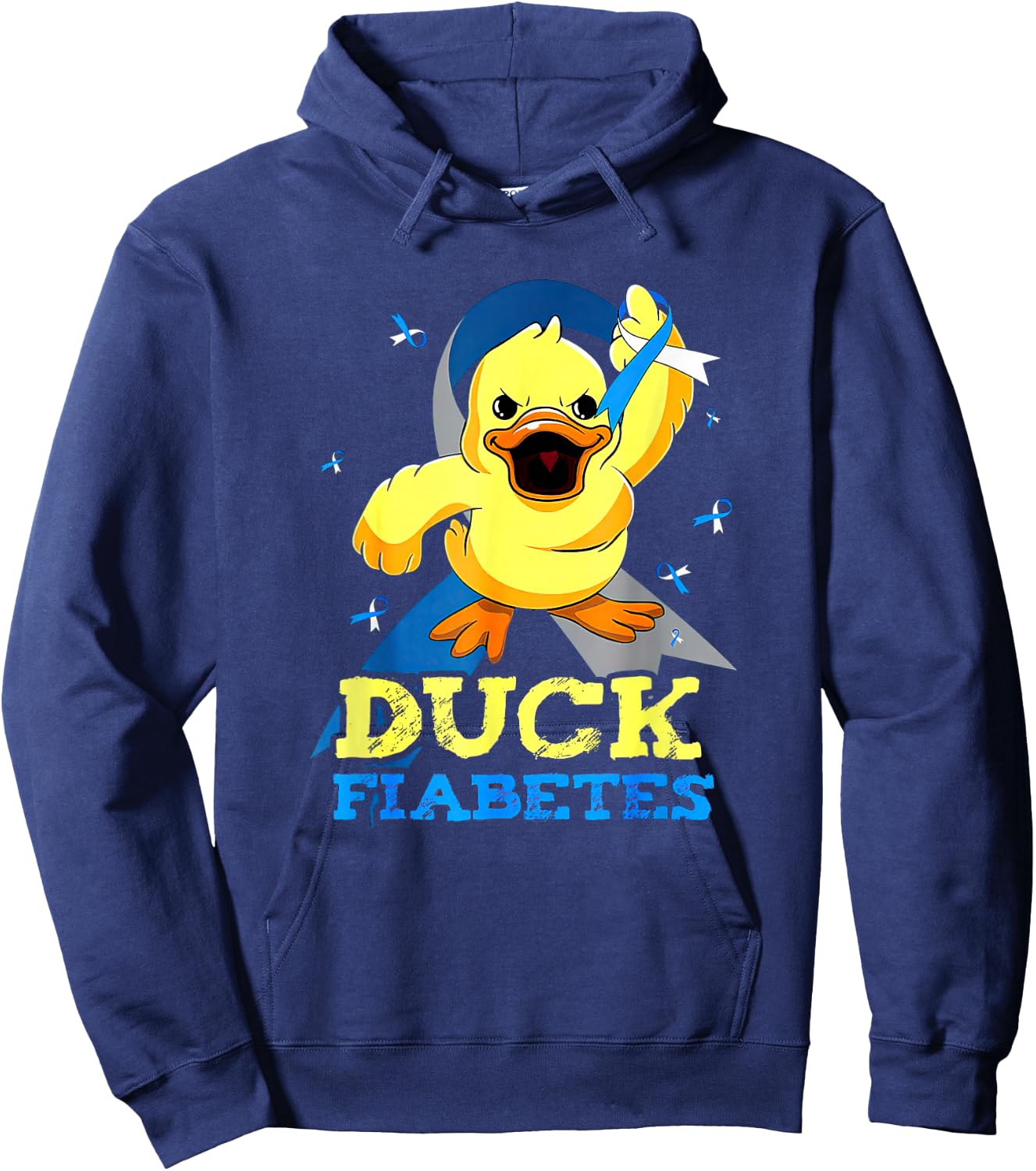 Diabetes Awareness Duck Fiabetes For , , Kids Hoodie - Hoodie | Navy