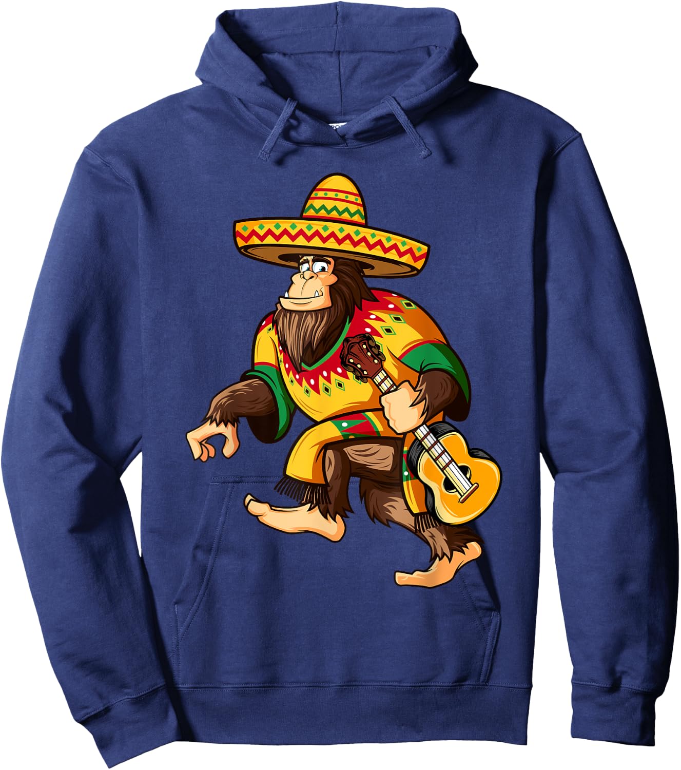Funny Bigfoot El Squatcho Cinco De Mayo Mexican Sombrero Hoodie - Hoodie | Navy