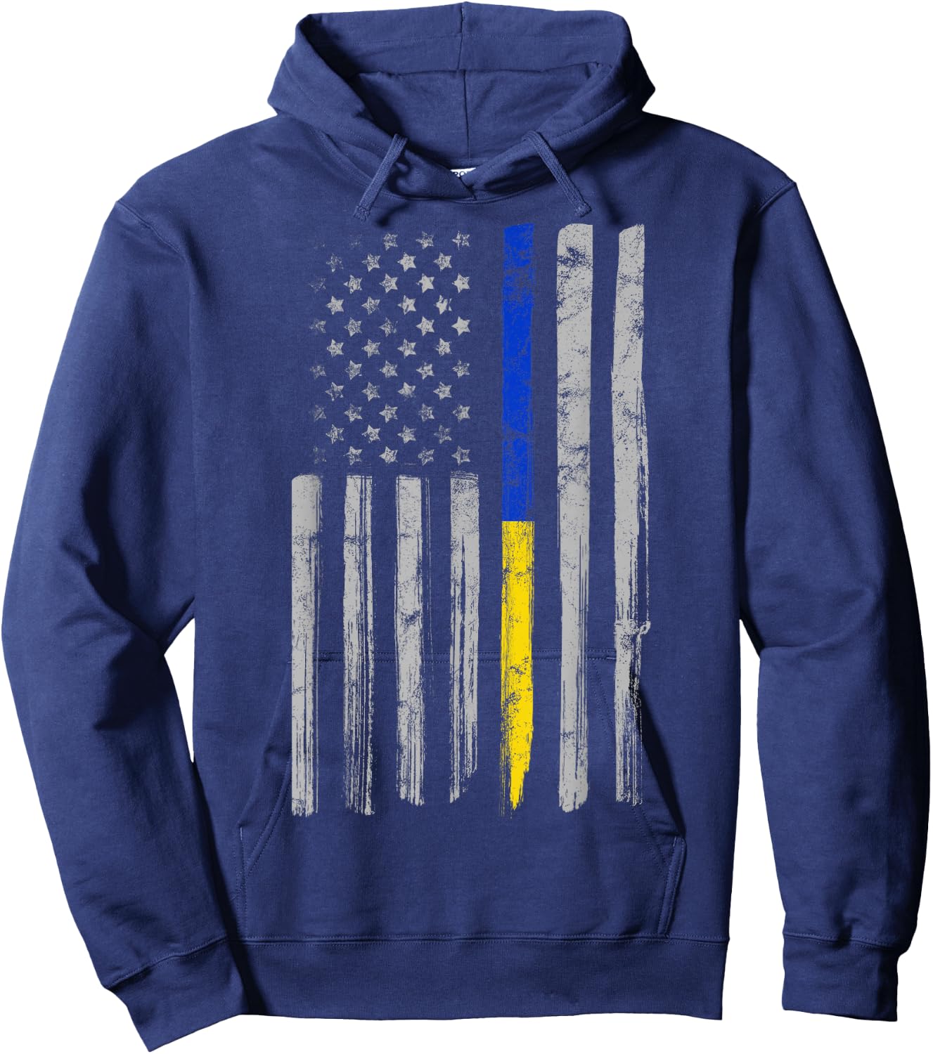 Gold Blue Line 911 Police Dispatcher First Responder Hoodie - Hoodie | Navy