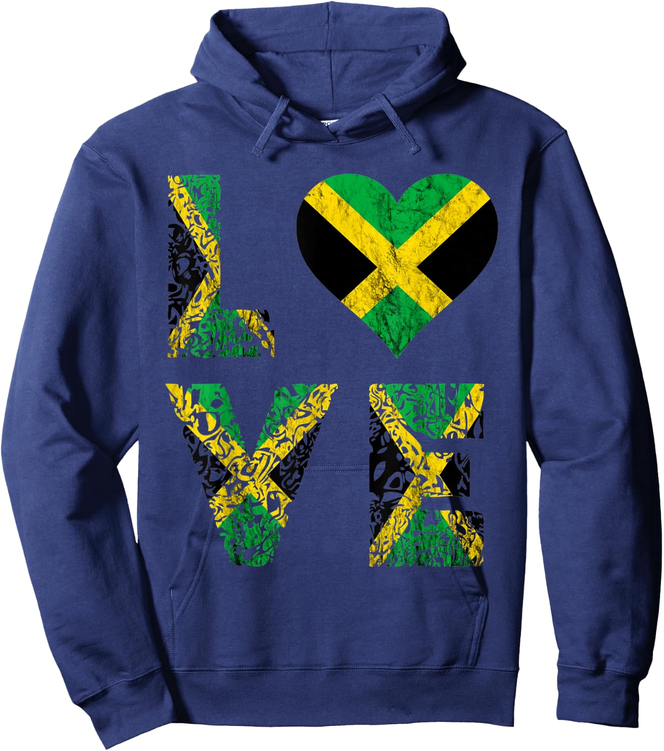 Jamaica Love Jamaican Caribbean Pride Jamaican Roots Hoodie - Hoodie | Navy