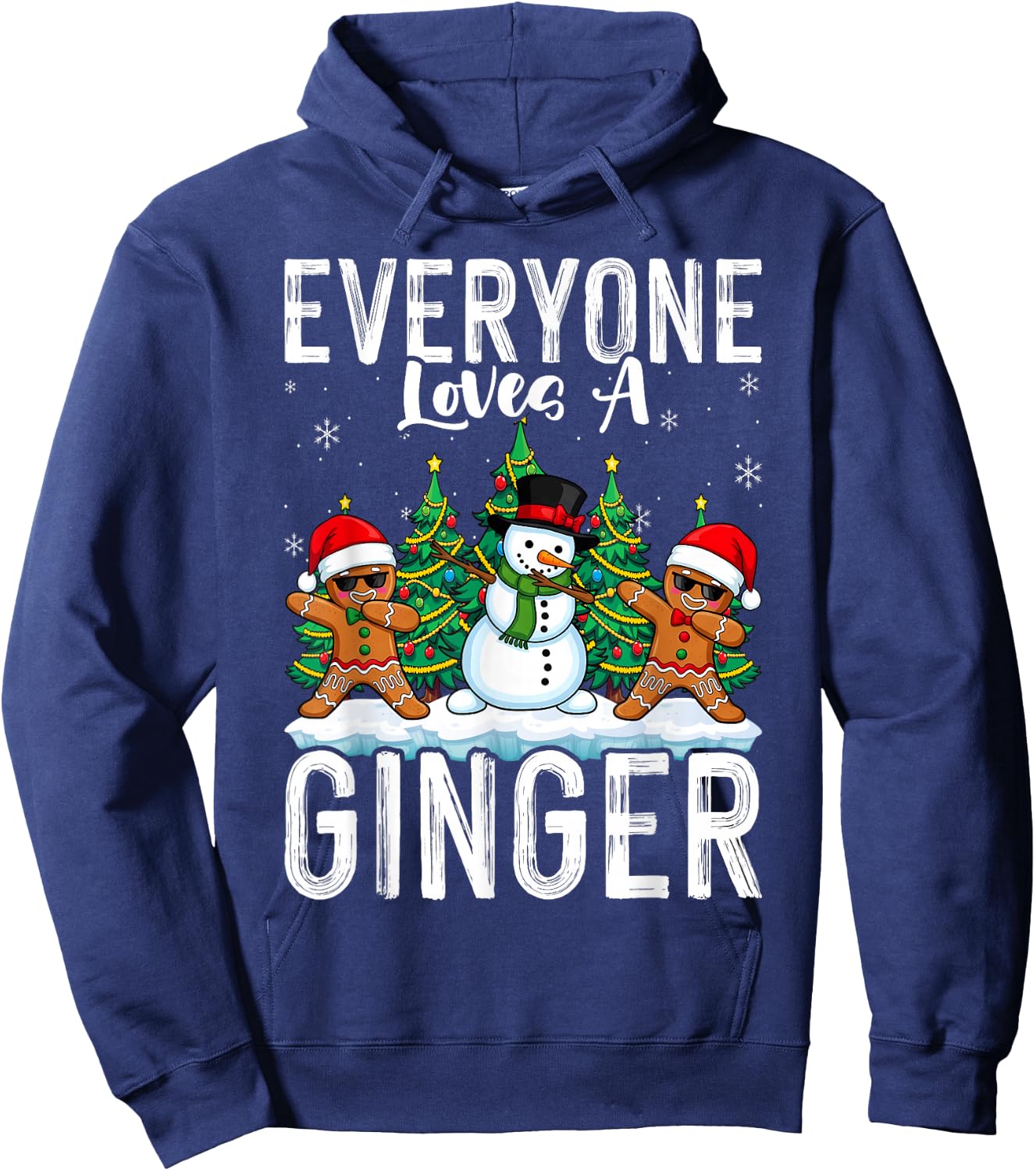 Everyone Loves A Ginger Funny Christmas Costume for Bakers Hoodie - Hoodie | Navy