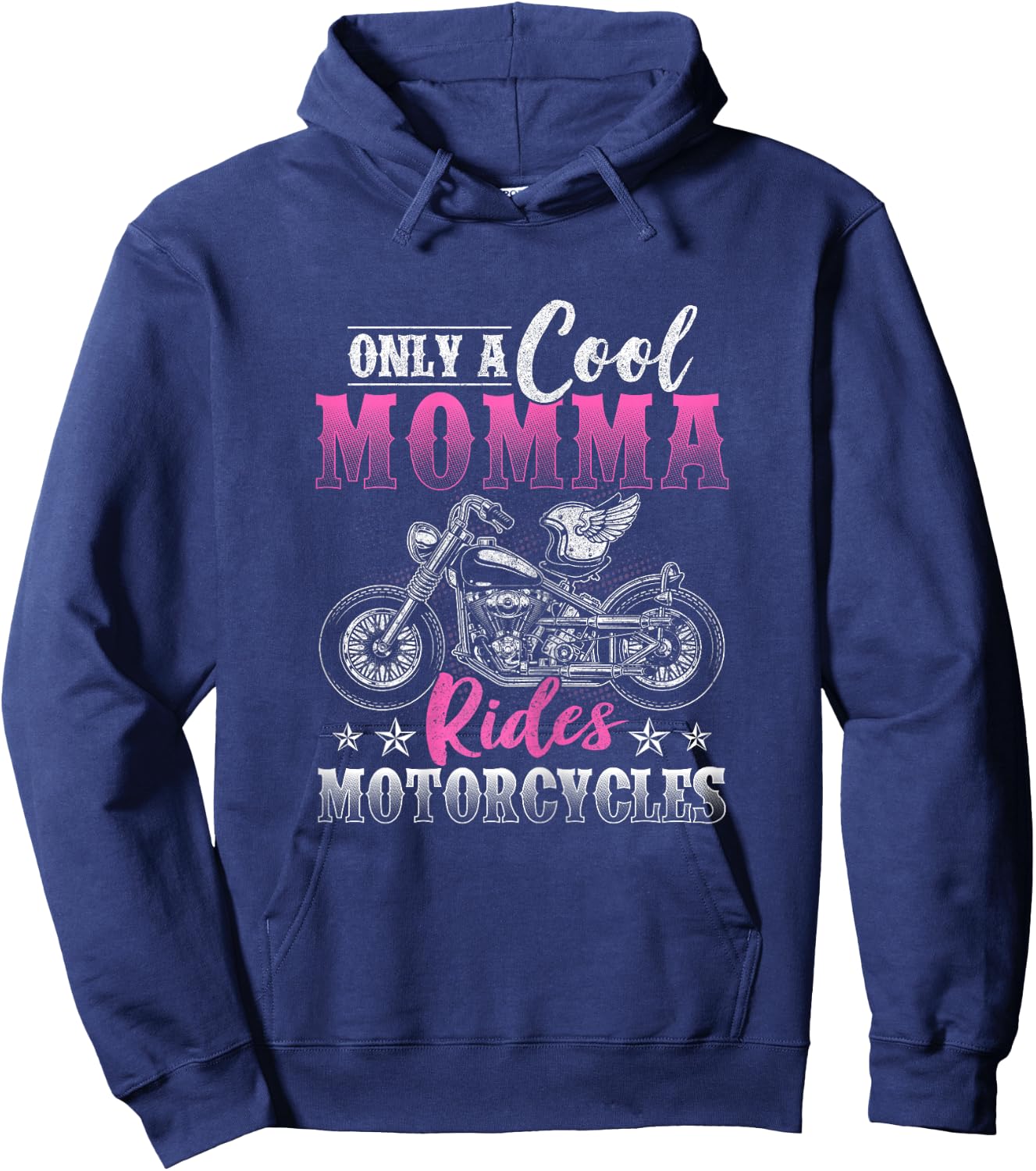 Funny Motorcycle Lover Graphic Biker Moms Motorbike Rider Hoodie - Hoodie | Navy