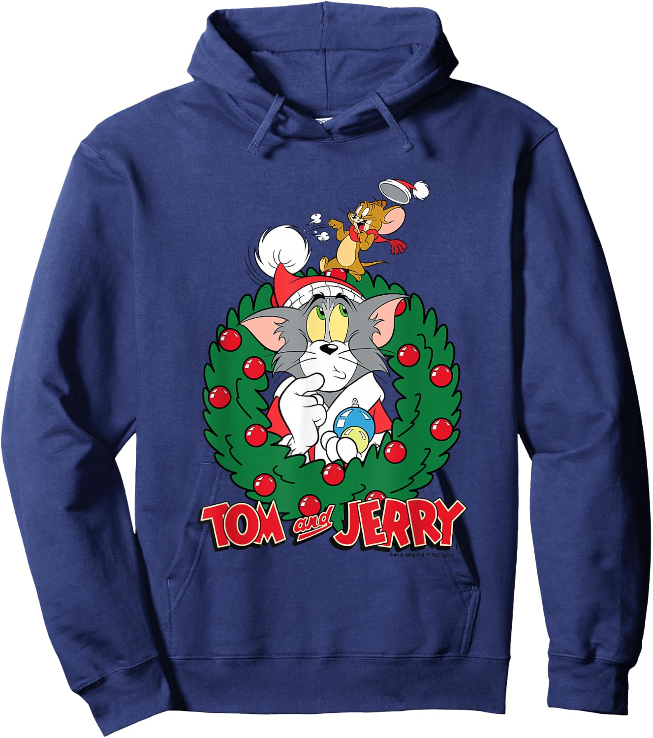 Tom & Jerry Christmas Hoodie - Hoodie | Navy