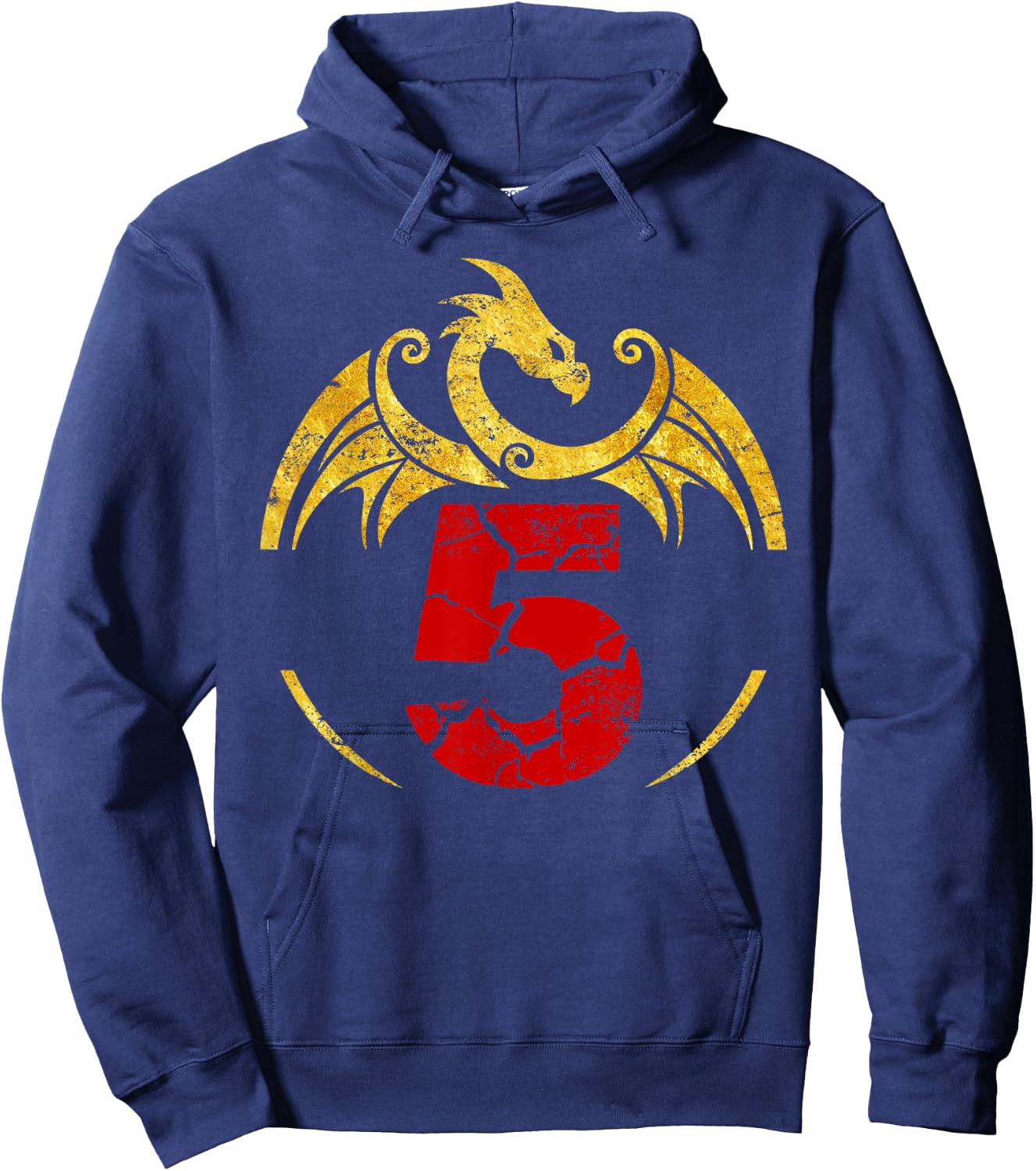 5th Birthday Gift Dragon Shirt Hoodie - Hoodie | Navy