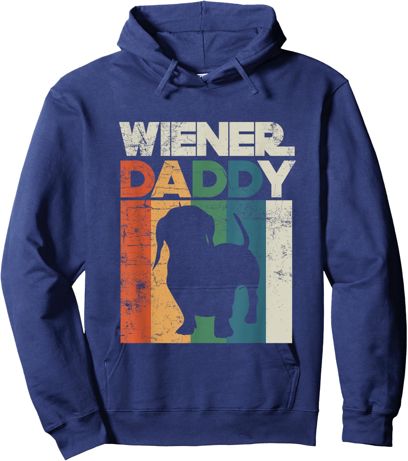 Wiener Sausage Daddy Funny Dachshund Owner Puppy Father Hoodie - Hoodie | Navy