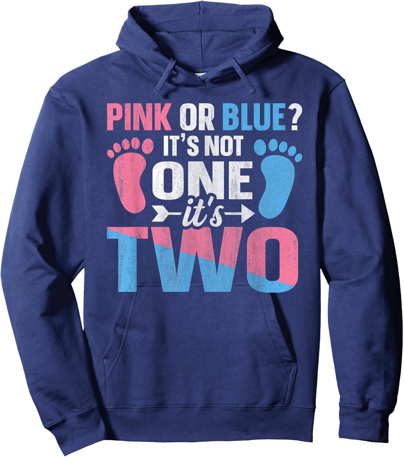 Gender Reveal Twins Quote for a Gender Reveal Mom or Dad Hoodie - Hoodie | Navy