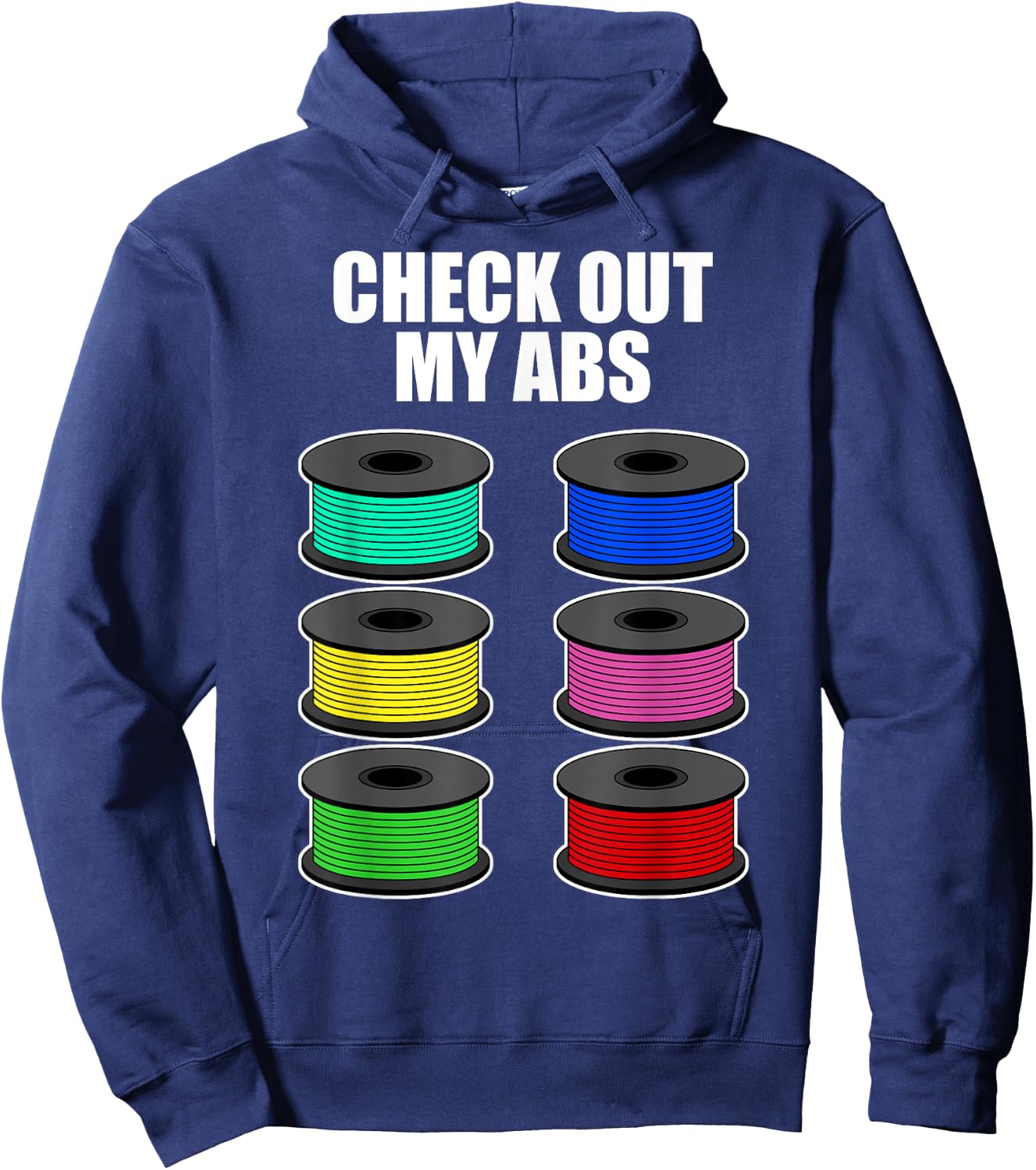 Funny 3D Printing Designs Women ABS Printer Filament Hoodie - Hoodie | Navy