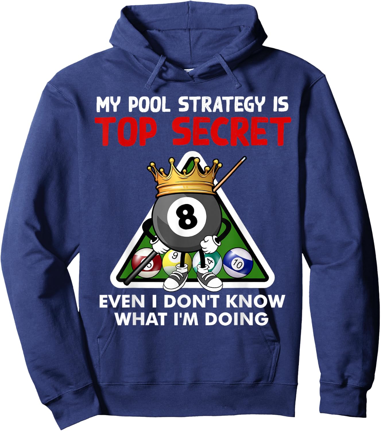 Funny Billiards Art Women Billiards Pool Players Hoodie - Hoodie | Navy