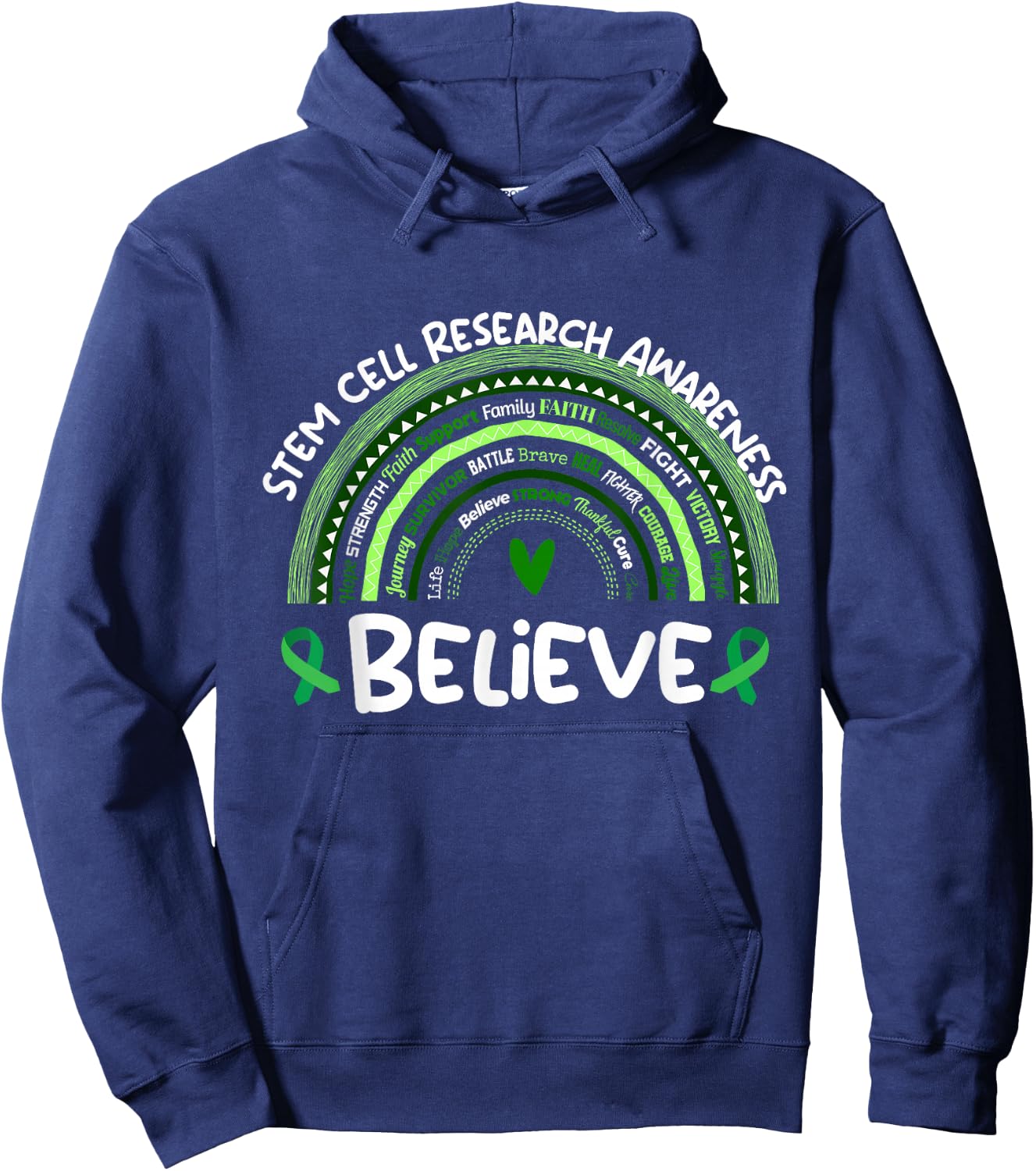Believe | Stem Cell Research Awareness Month Hoodie - Hoodie | Navy