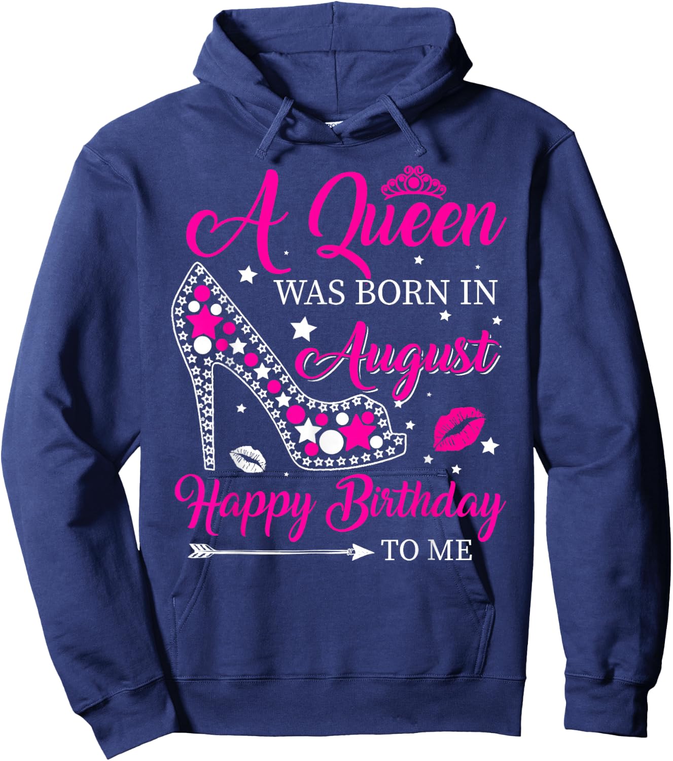 Women Born In August Birthday - Queen Was Born In August Hoodie - Hoodie | Navy