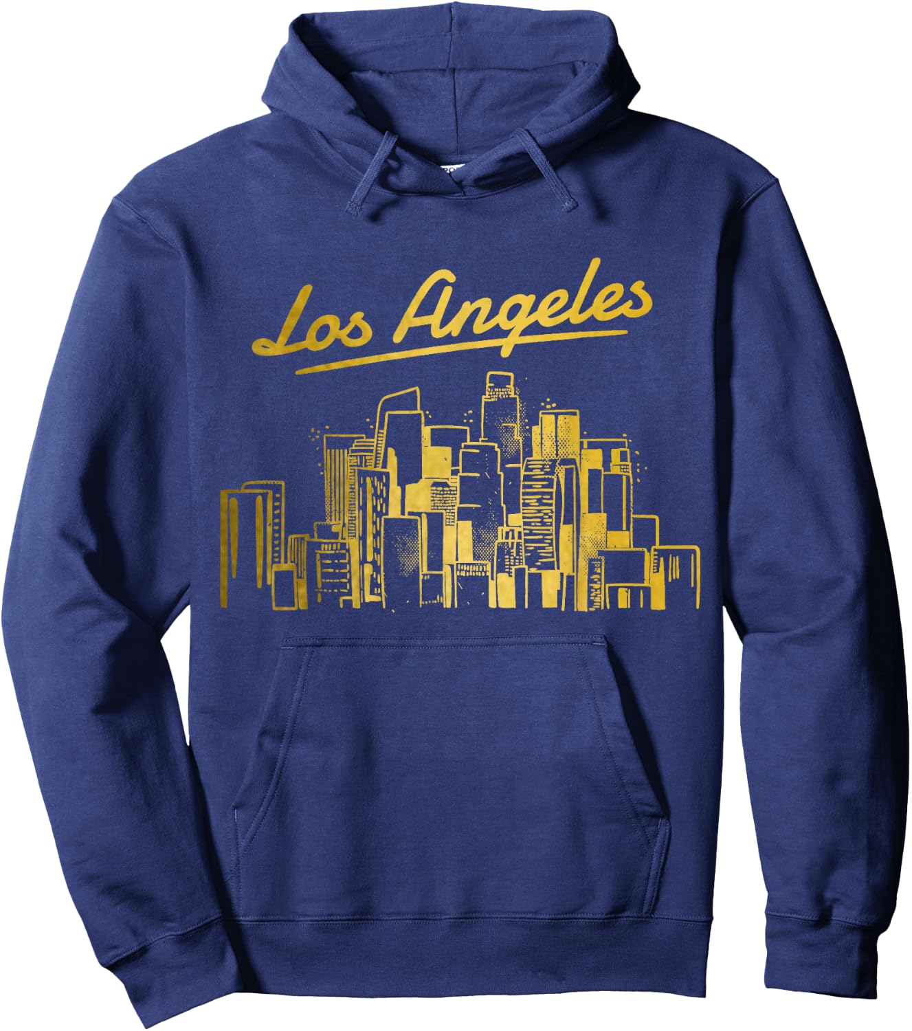 Los Angeles Skyline LA Vintage California Hoodie - Hoodie | Navy