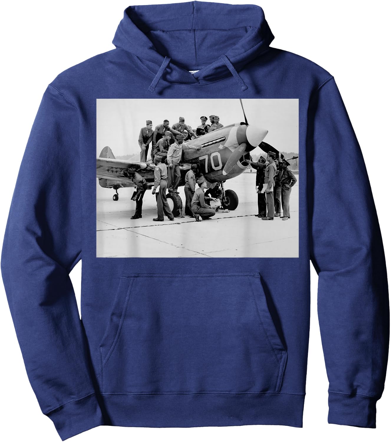 Vintage Tuskegee Pilots USA Black History World War 2 Airmen Hoodie - Hoodie | Navy