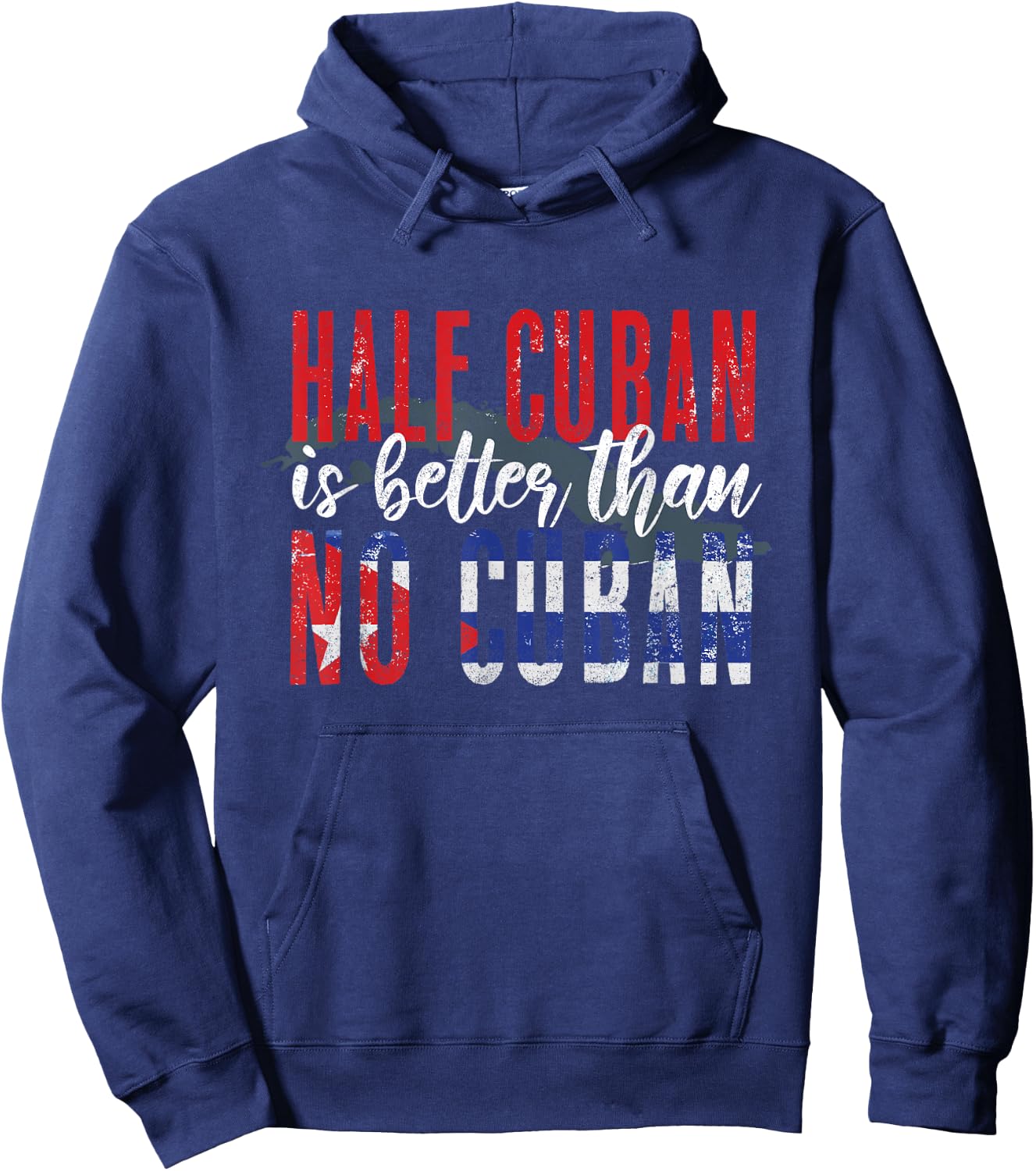 Funny Cuba Lover Graphic Men Kids Cuban Hoodie - Hoodie | Navy