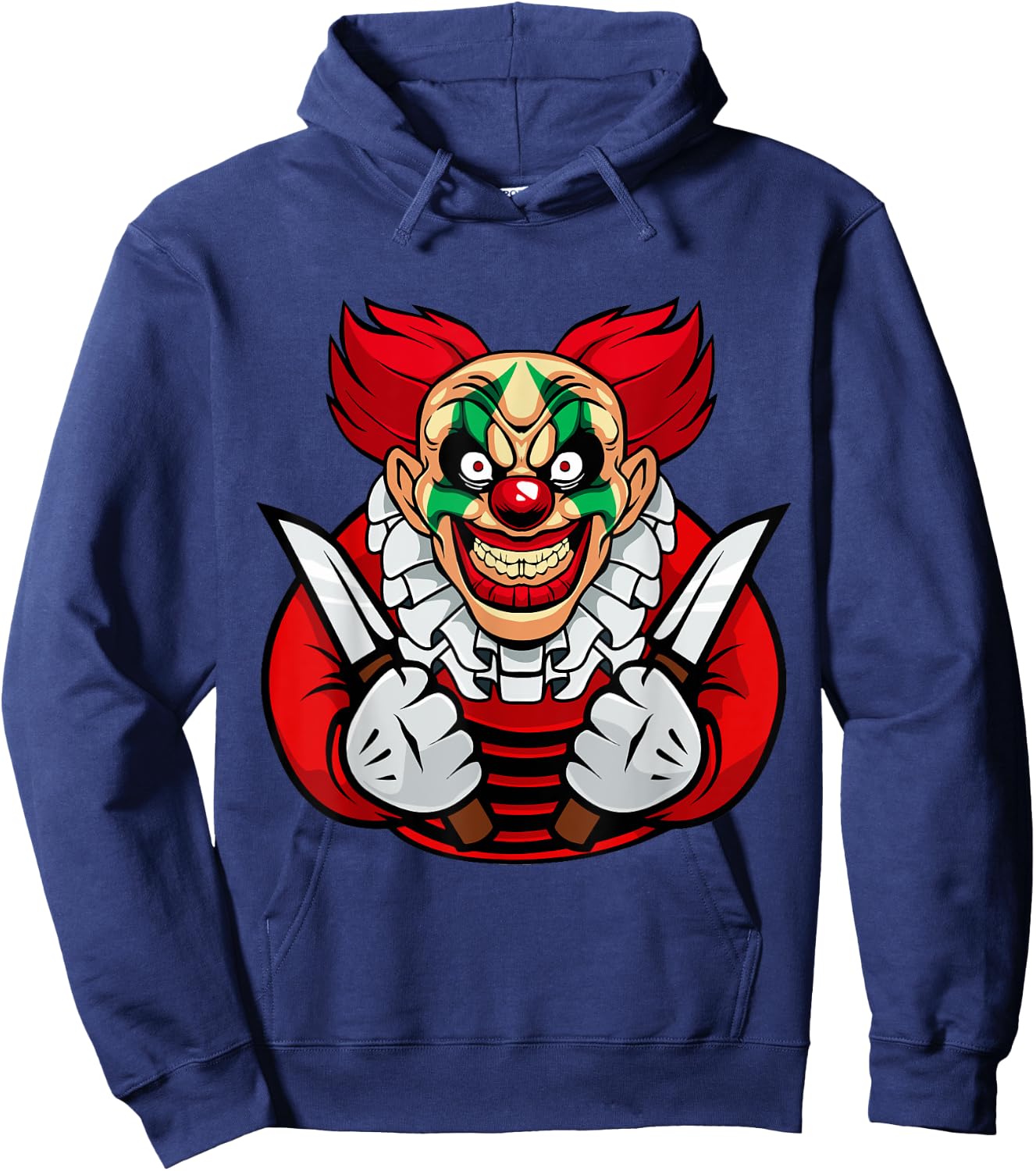 Scary clown shirt as a costume for Halloween celebration Hoodie - Hoodie | Navy
