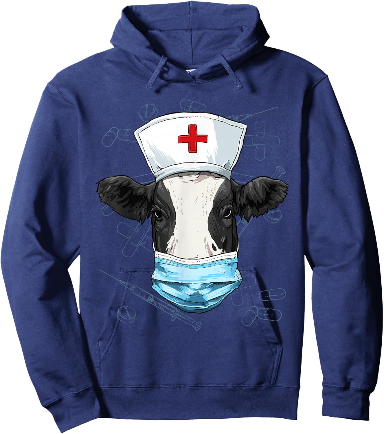 Cow Nurse Shirt Nursing Student Registered Nurse RN LPN CNA Hoodie - Hoodie | Navy
