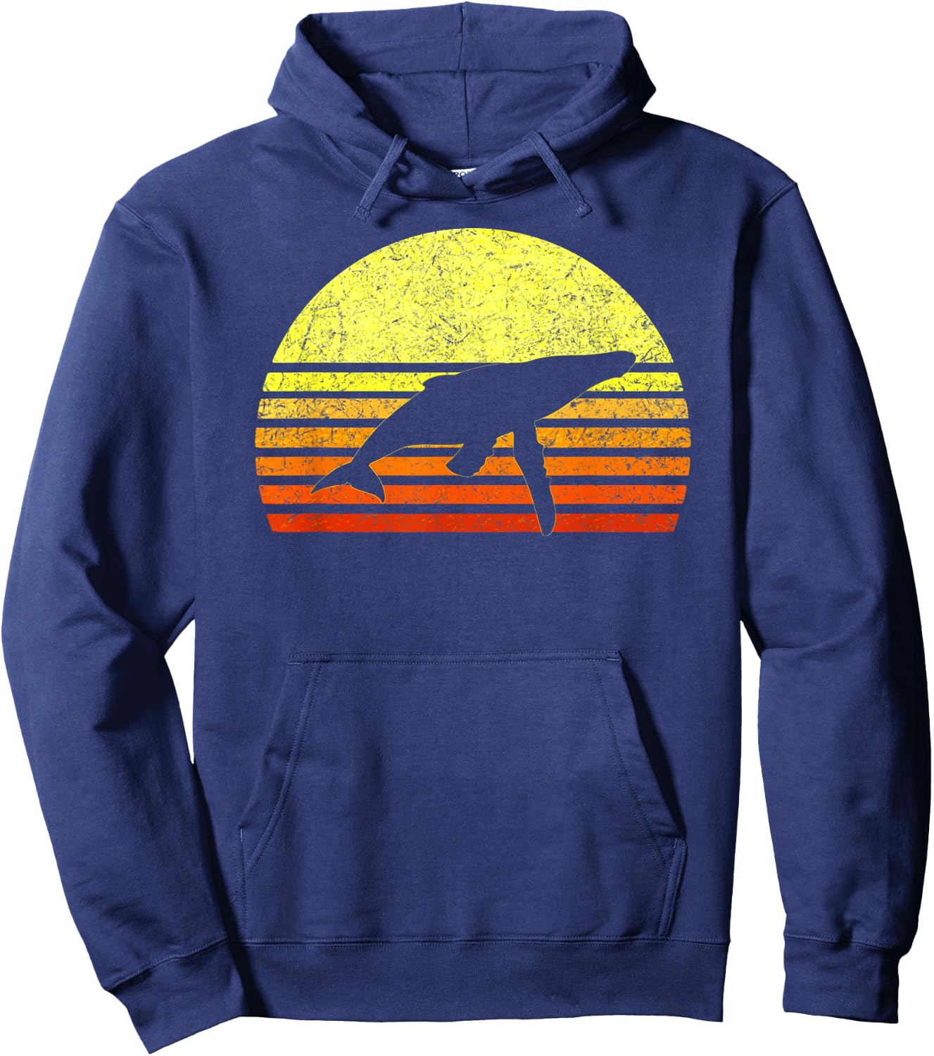 Save The Whales Nautical Ocean Humpback Whale Conservation Hoodie - Hoodie | Navy
