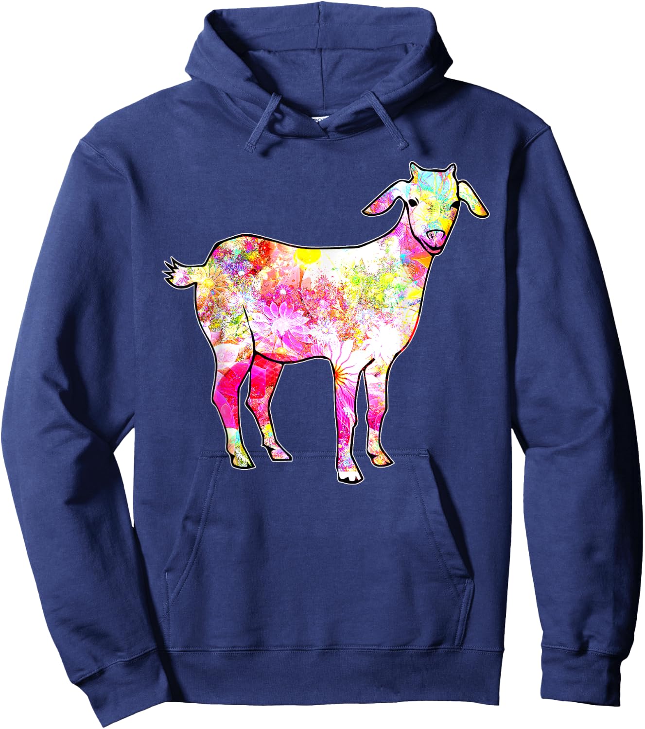 Just a Girl who Loves Goats Women Farmer Cute Goat Hoodie - Hoodie | Navy