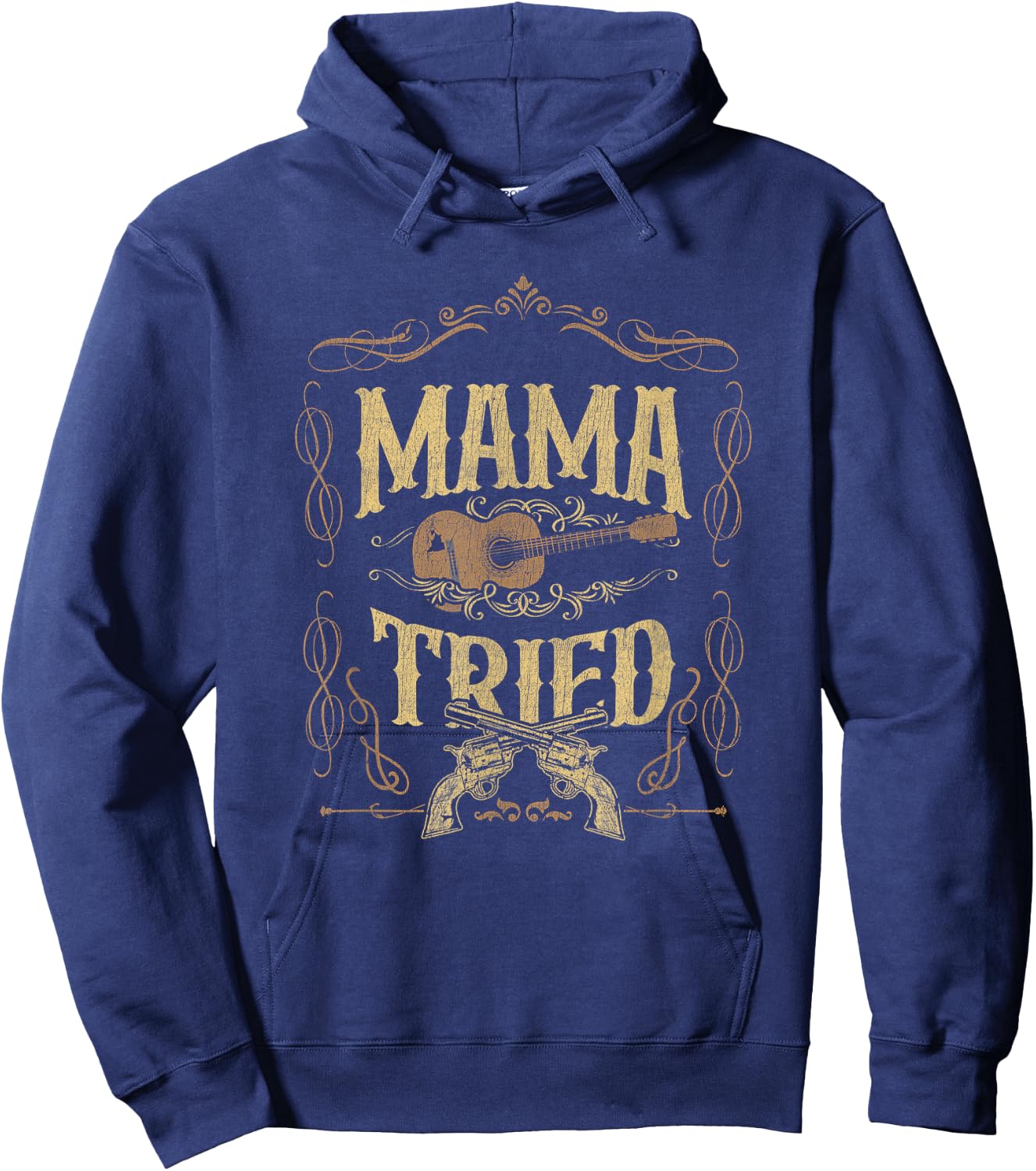 Mama-Tried Renegade Outlaw Music Lovers Country Hoodie - Hoodie | Navy