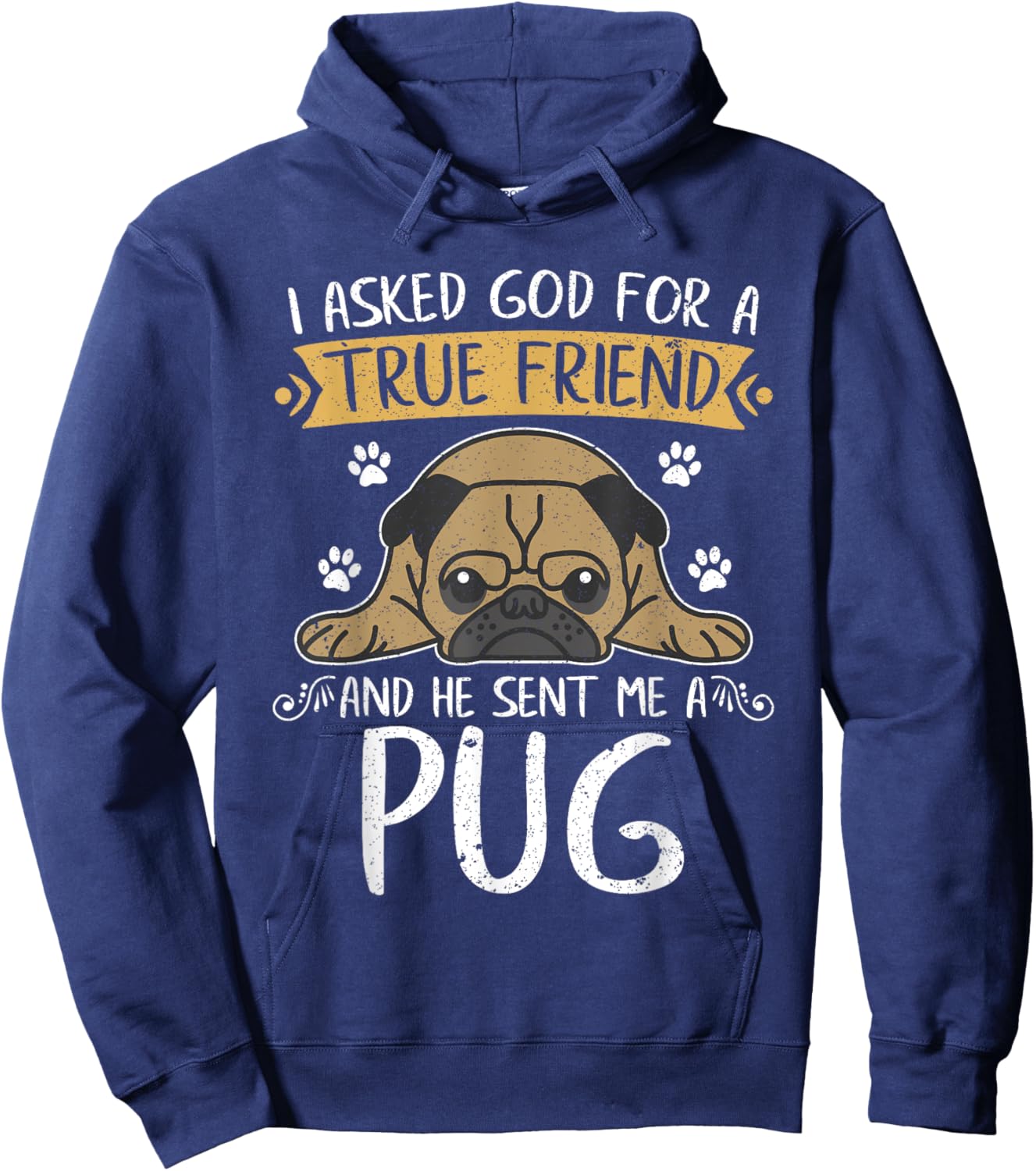 Pug Dog Lover Jesus Christ Prayer Gift Pug Women Kids Hoodie - Hoodie | Navy