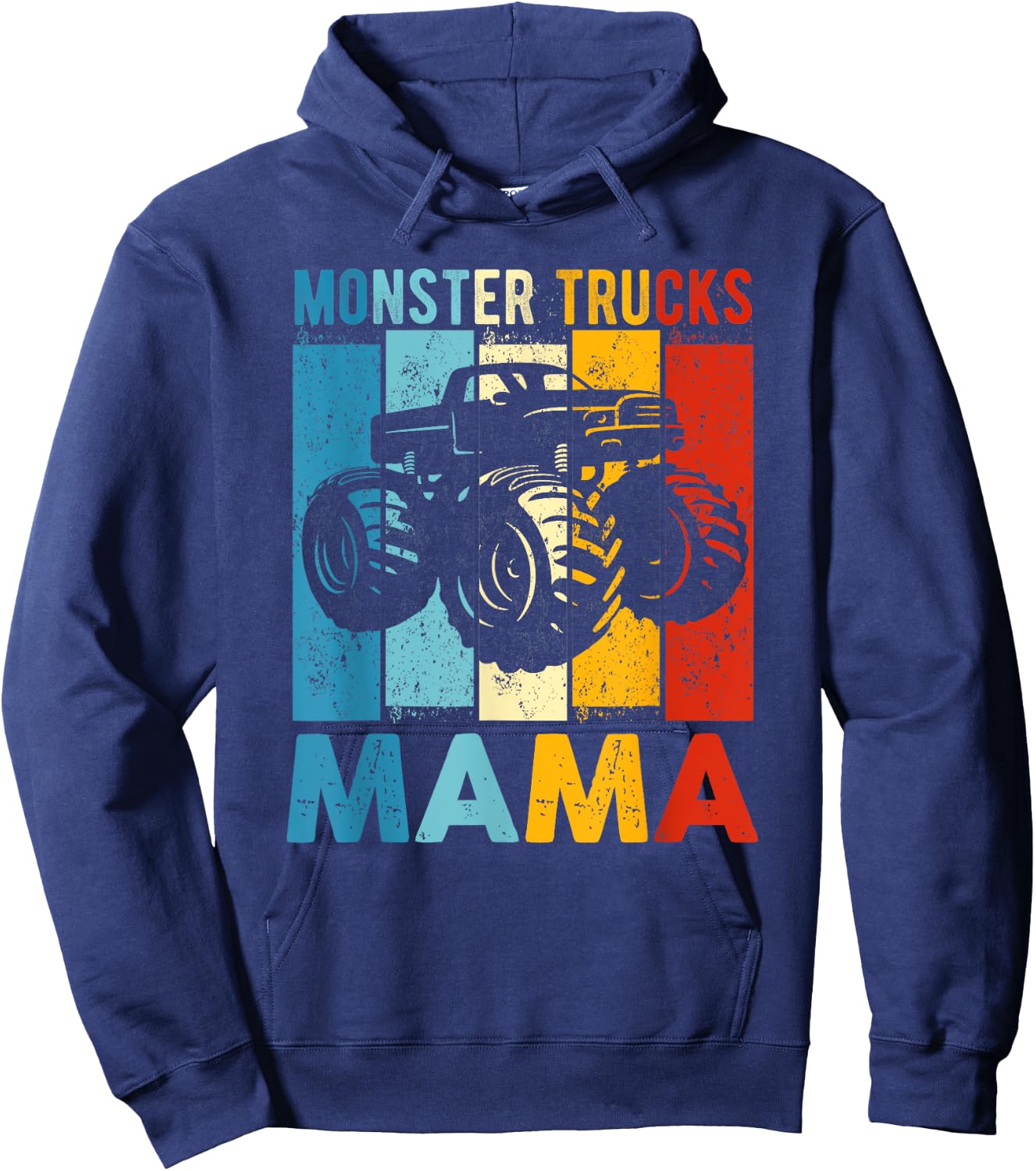 Vintage Monster Truck Shirt Monster Truck Mama Girl Mom Hoodie - Hoodie | Navy