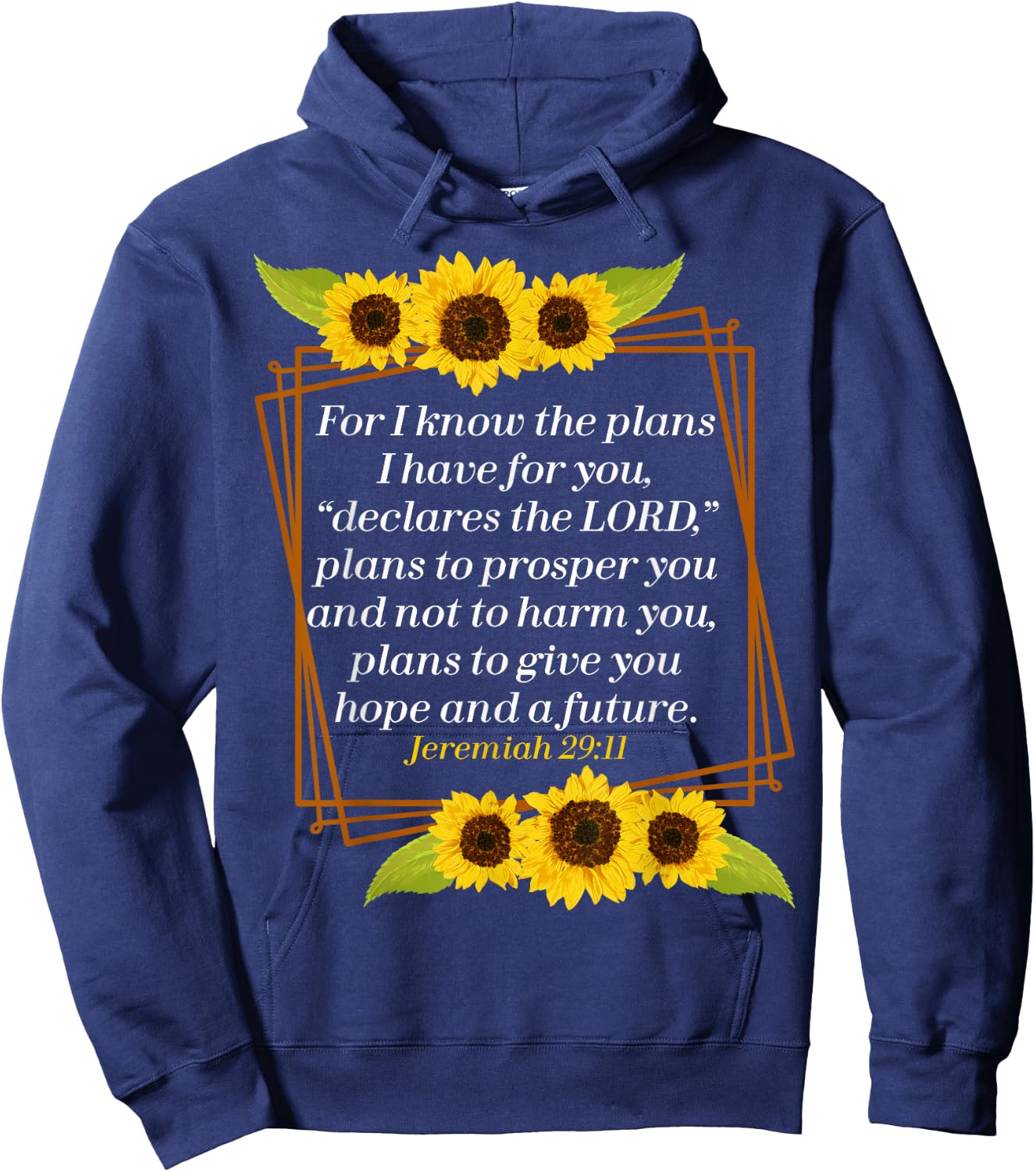 Jeremiah 29:11 Bible Christian for Christian Hoodie - Hoodie | Navy