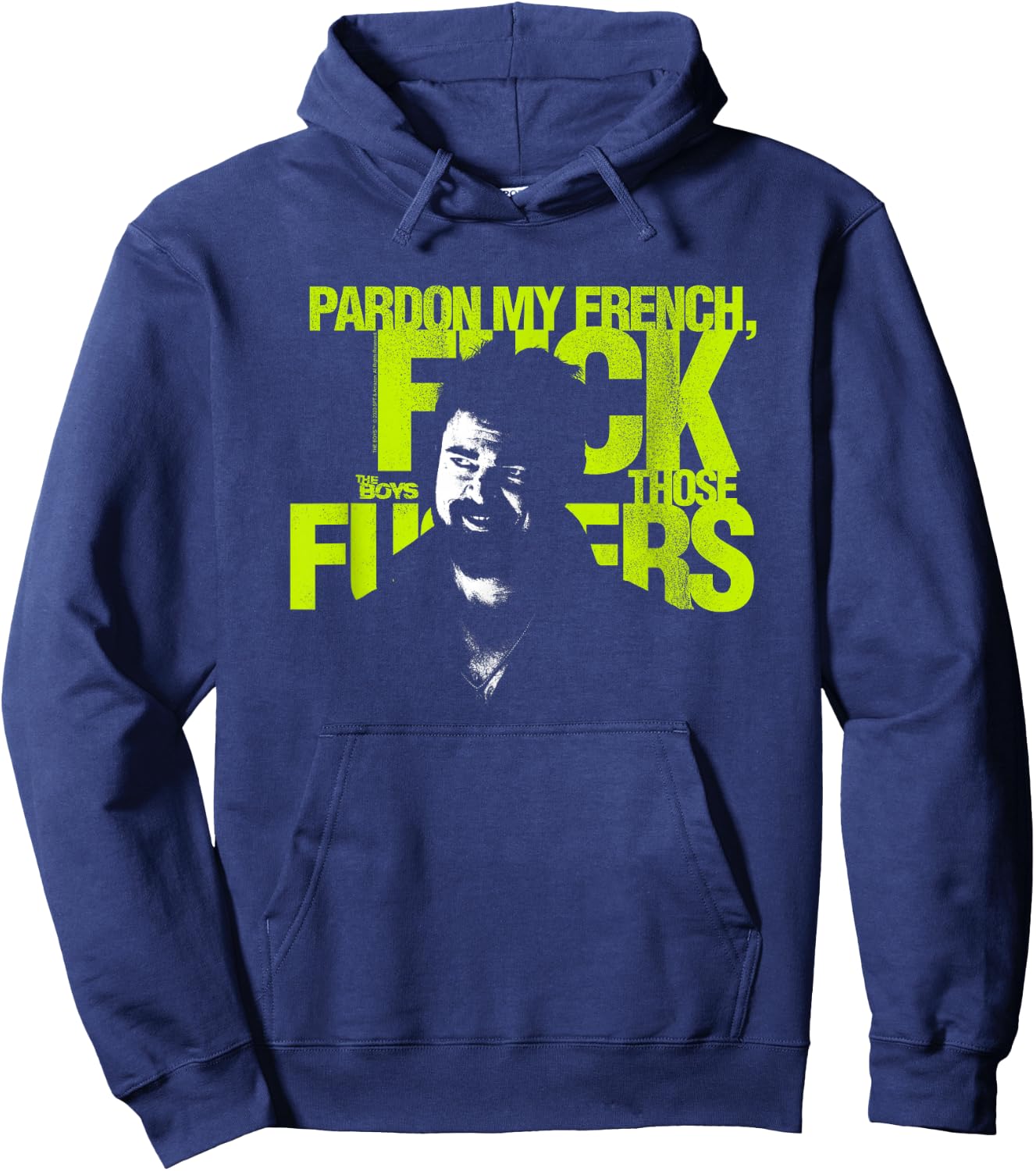 The Boys Pardon My French Superhero TV Show Hoodie - Hoodie | Navy