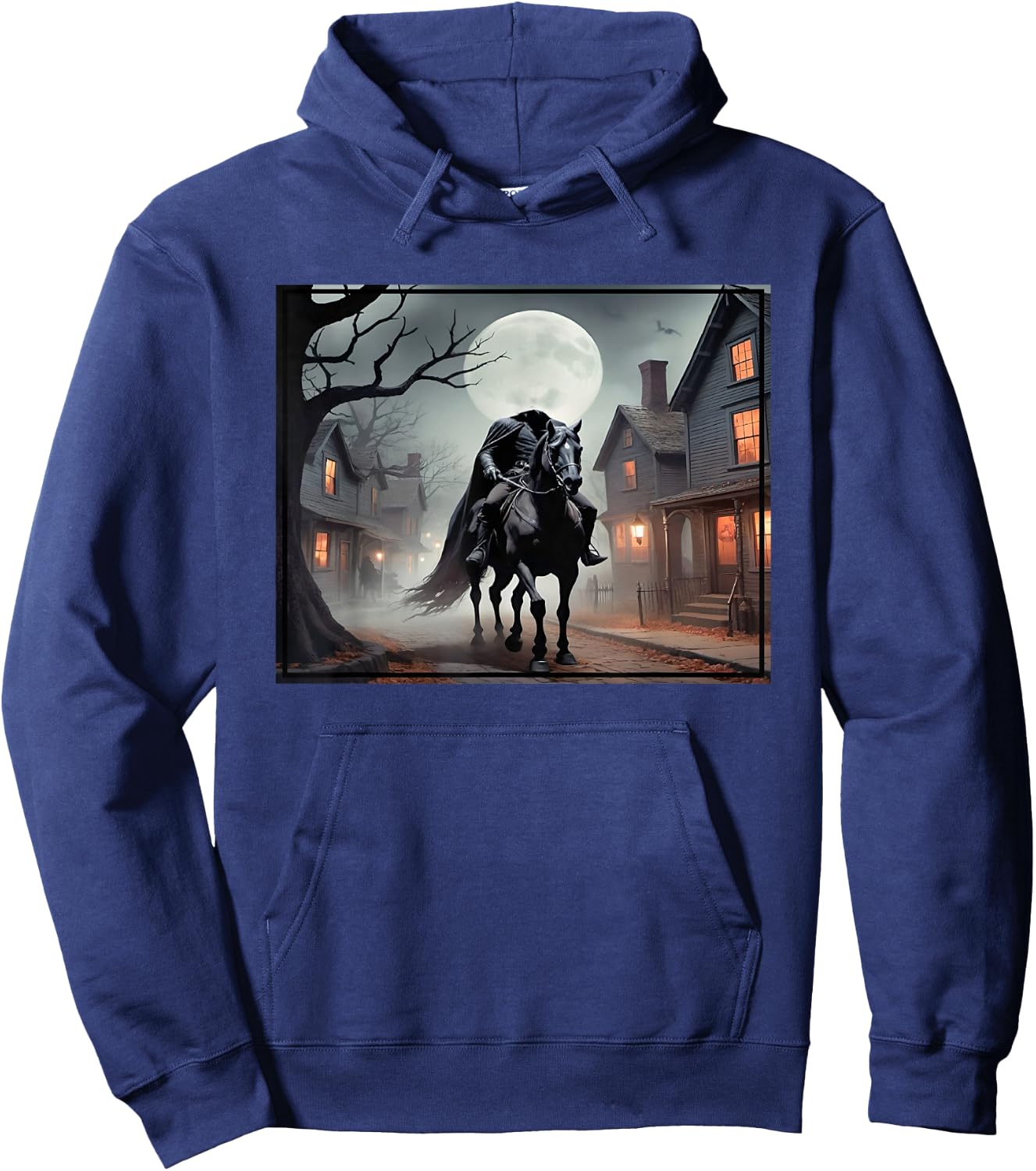 Headless Horseman Riding Through The Town of Sleepy Hollow Hoodie - Hoodie | Navy
