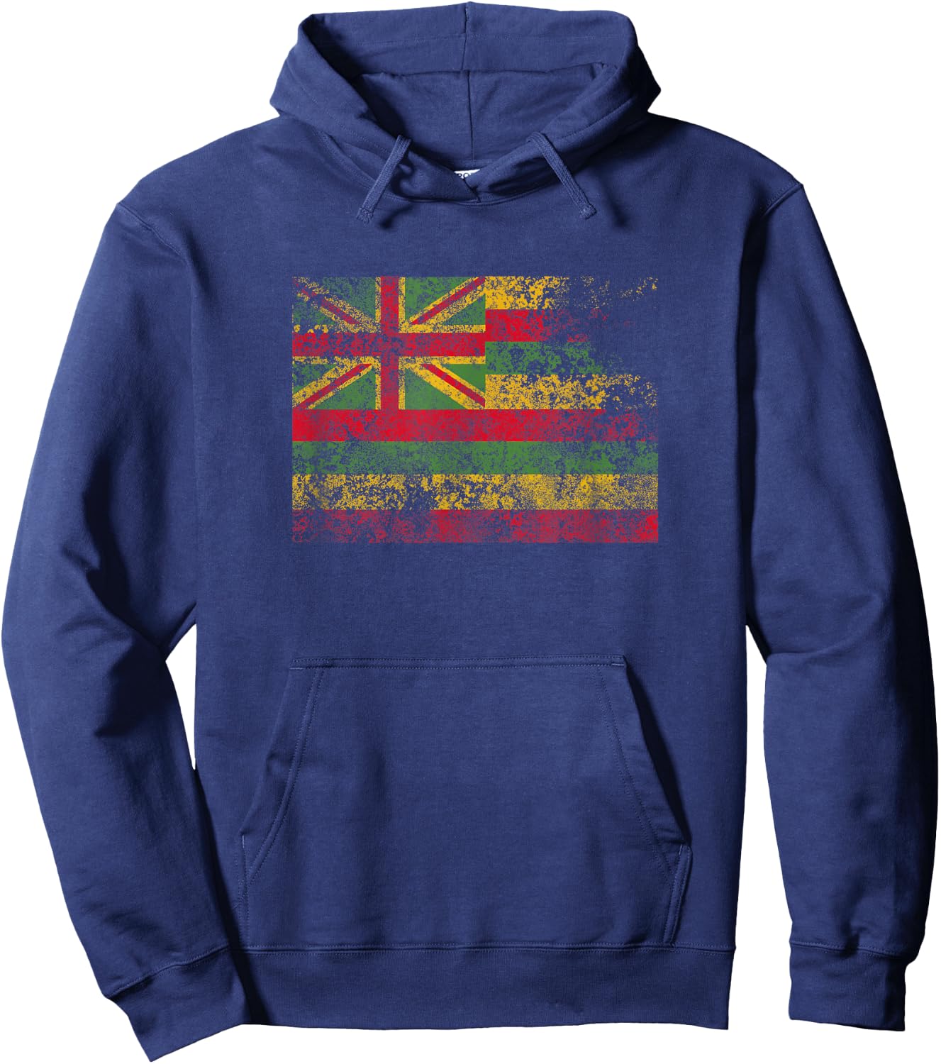Kanaka Maoli Hawaii flag distressed vintage design Hoodie - Hoodie | Navy