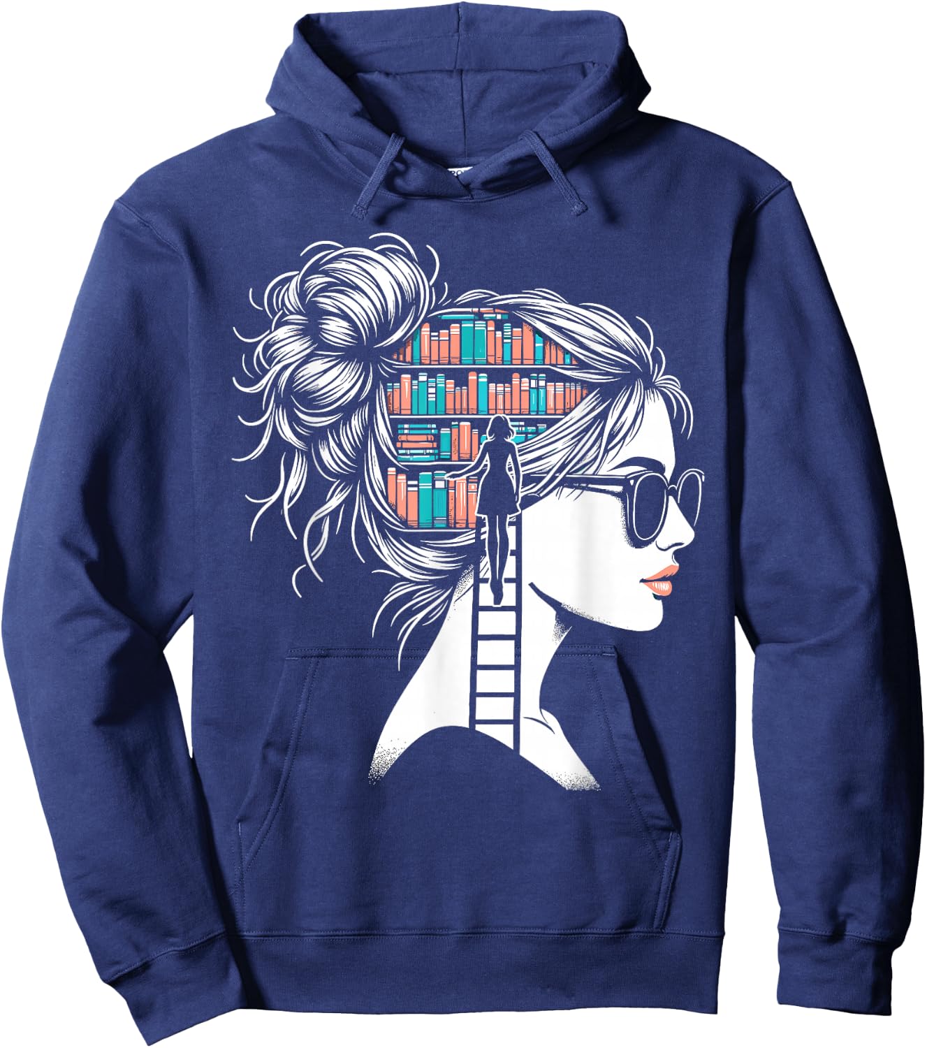 Bookworm Book Nerd Librarian Gifts Bookish Funny Librarian Hoodie - Hoodie | Navy