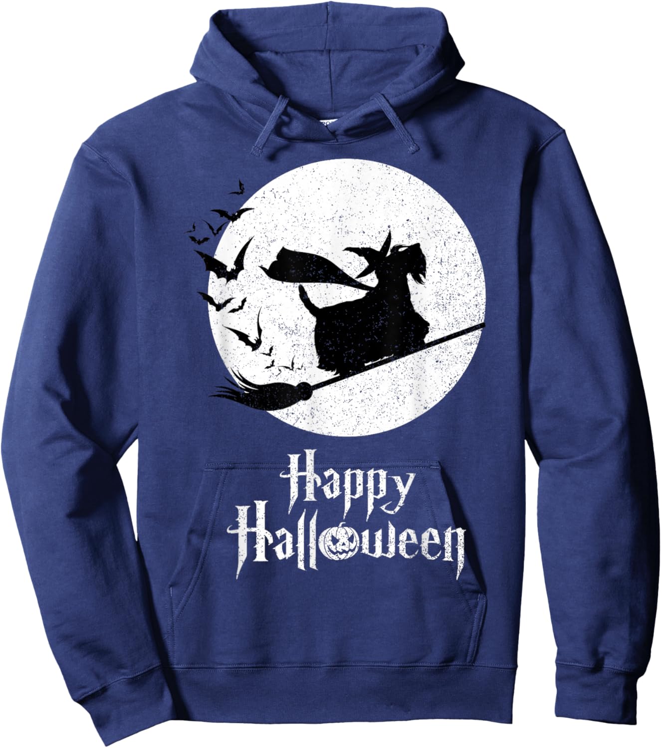 Funny Halloween Costume Witch SCOTTIE Dog Lover Gift Women Kids Hoodie - Hoodie | Navy