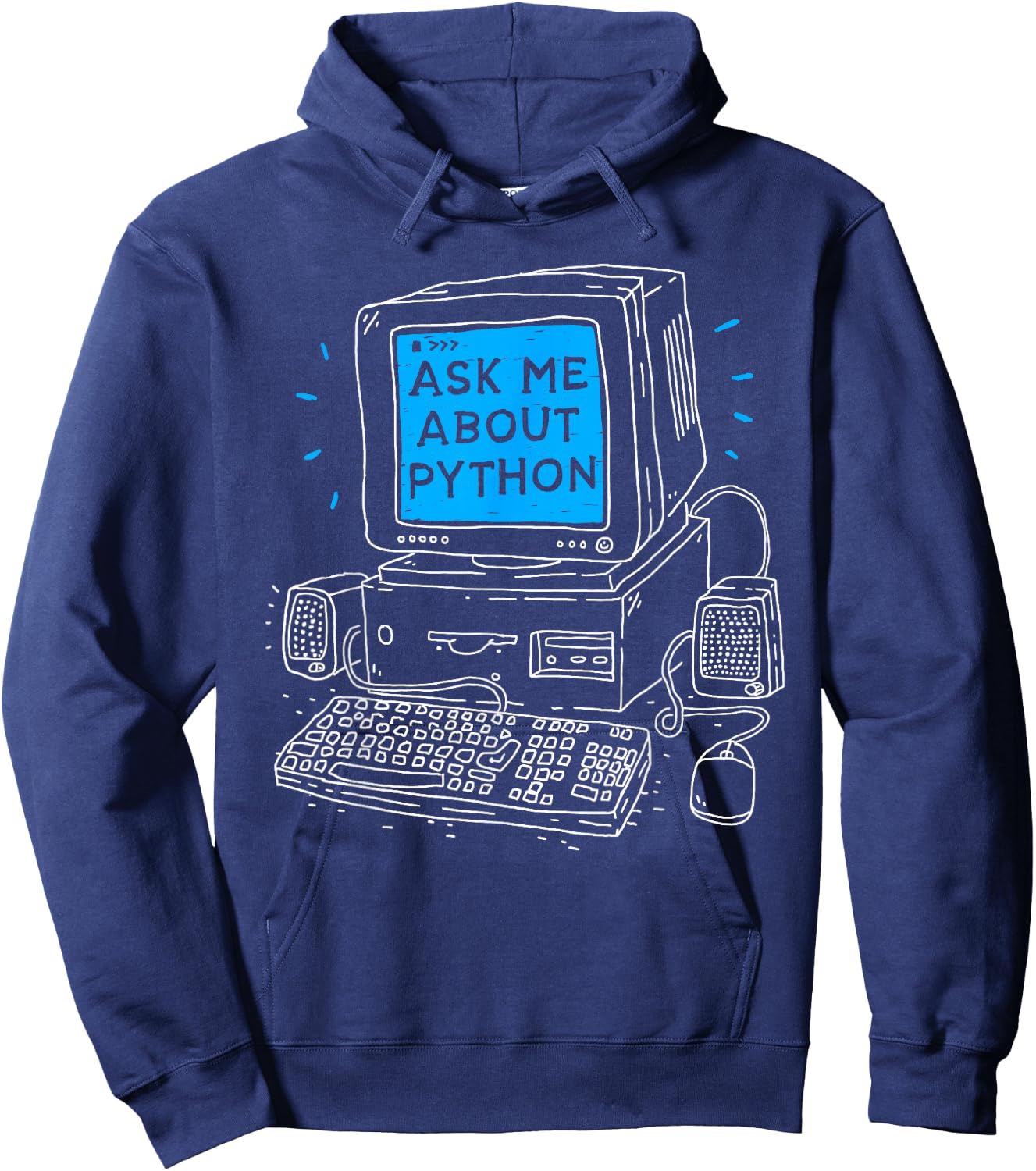 Ask Me About Python - Python Programming Shirt & Coding Gift Hoodie - Hoodie | Navy