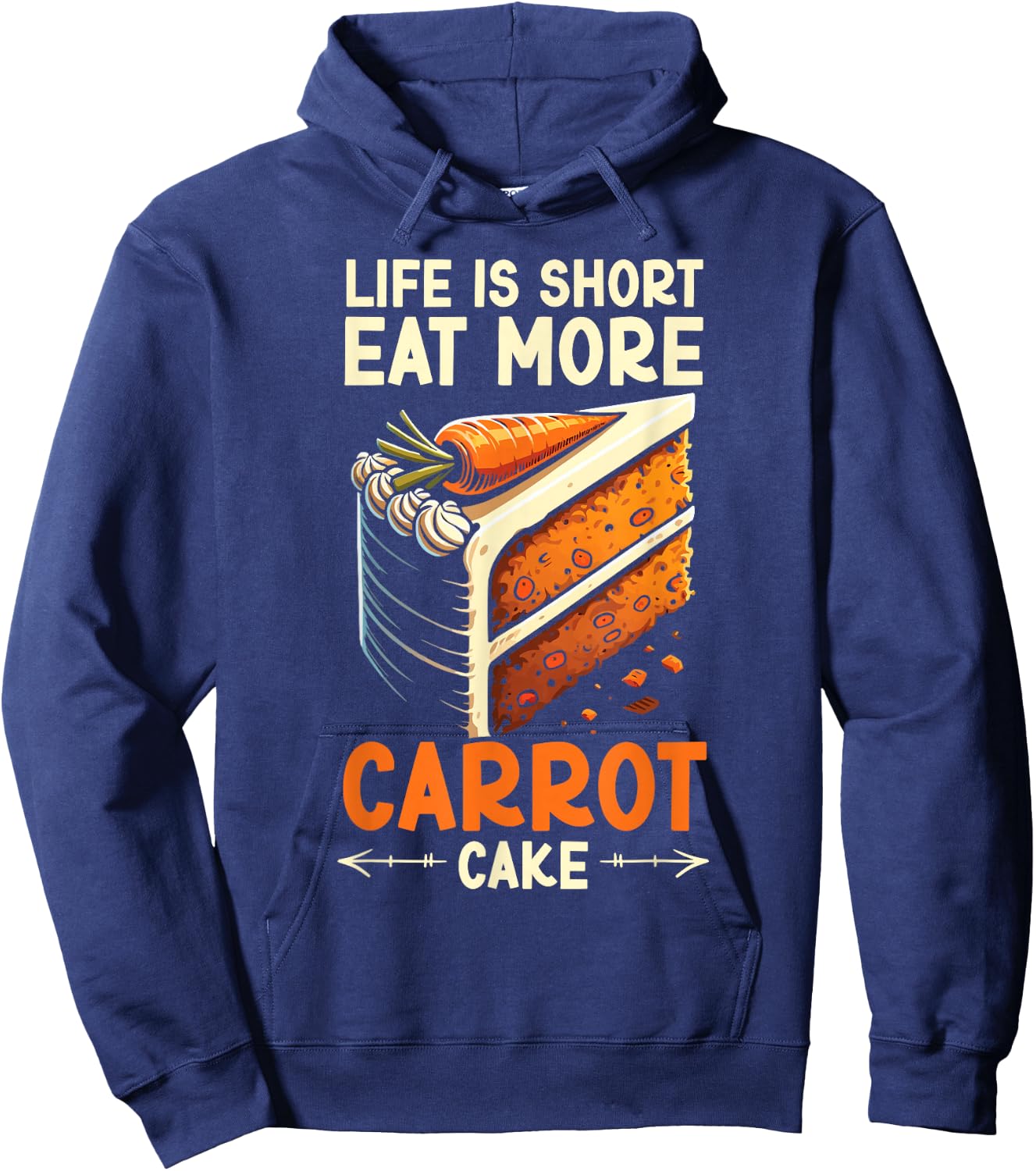 Carrot Cake Facts Food Lover Cake Foodie Baker Hoodie - Hoodie | Navy