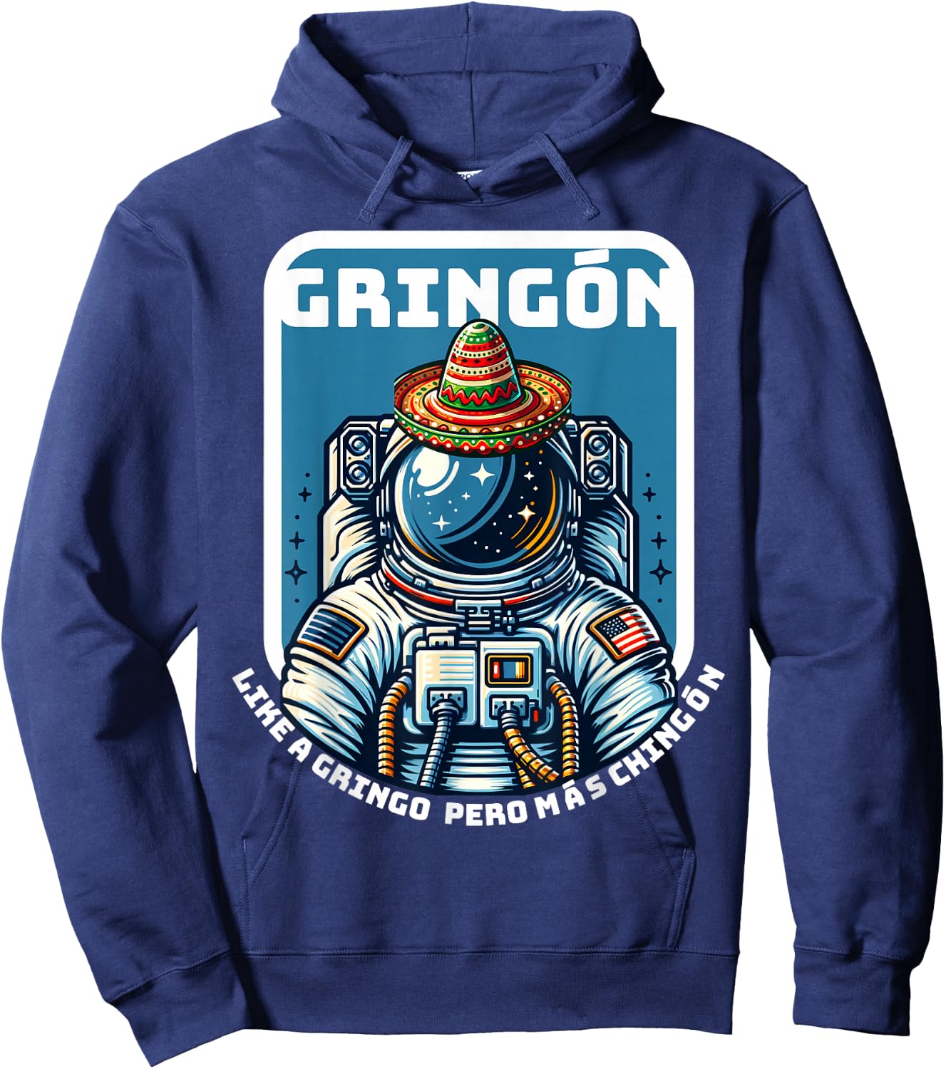 Gringon Astronaut Space Sombrero Funny Cinco De Mayo Hoodie - Hoodie | Navy