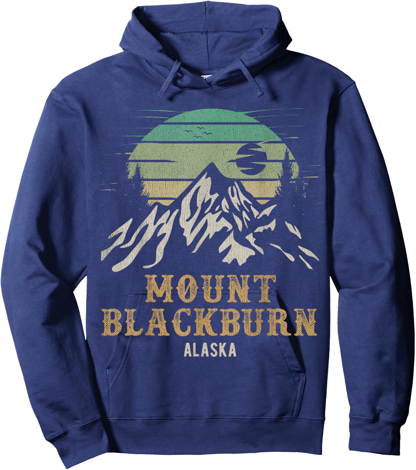 Mount Blackburn National Park Alaska Merchandise Hiking Hoodie - Hoodie | Navy