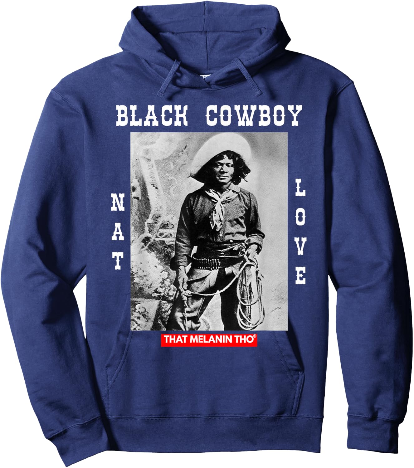 Black Cowboy NAT Love African American Cowboys Black History Small Hoodie - Hoodie | Navy
