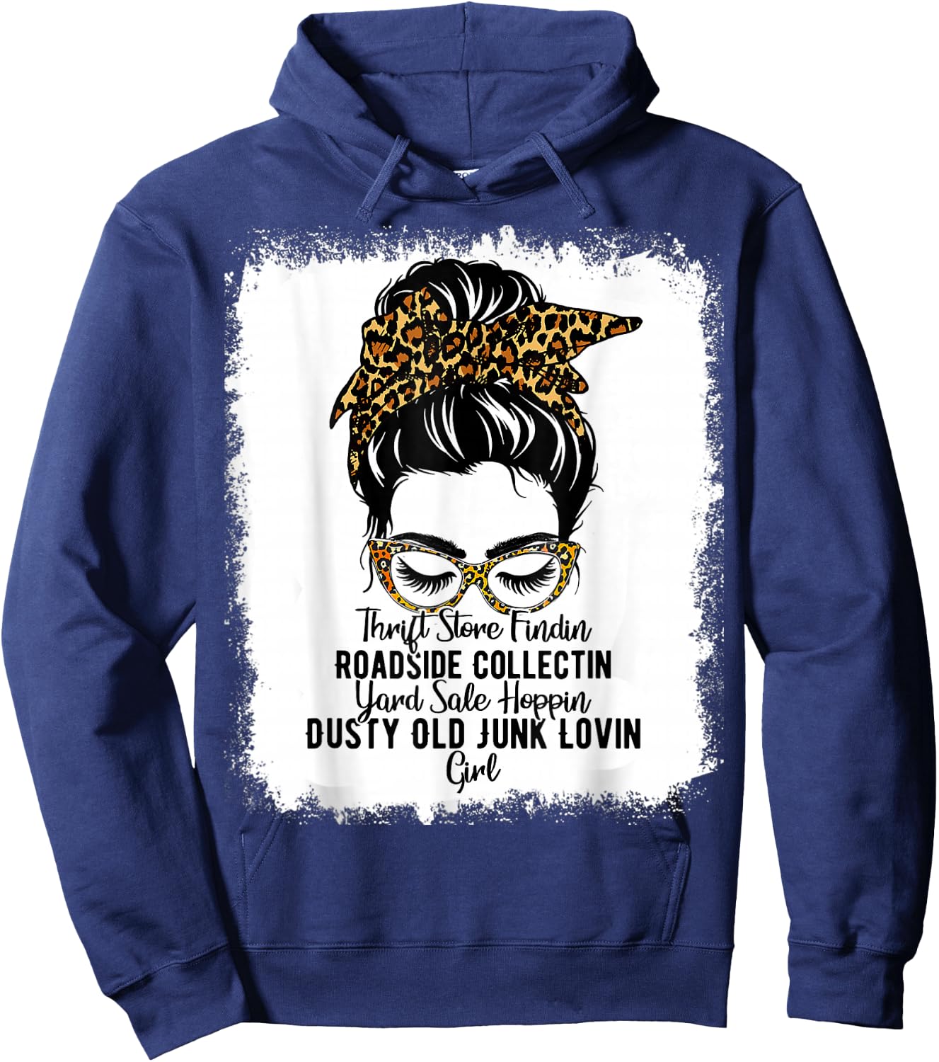 Messy Roadside Thrift Store Yard Sale Old Junk Lover Hoodie - Hoodie | Navy