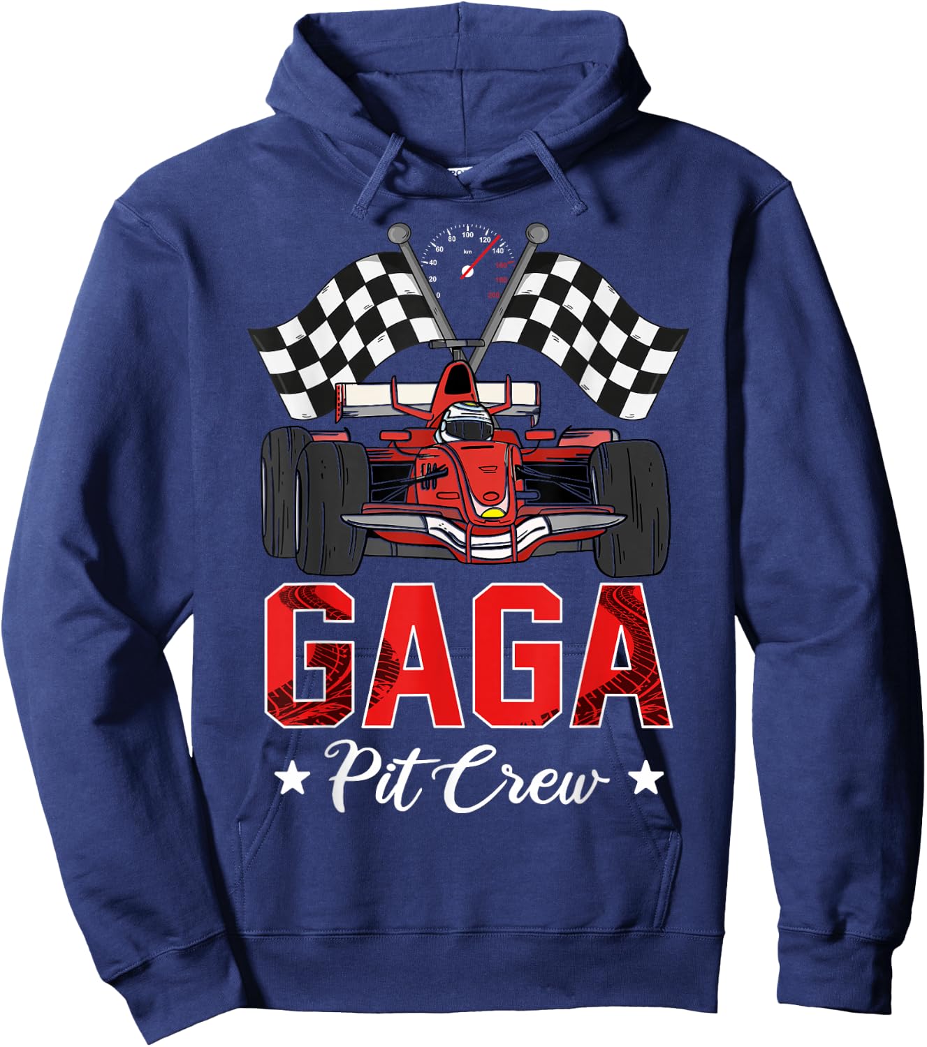 Gaga Pit Crew Birthday Party Family Matching Party Hoodie - Hoodie | Navy