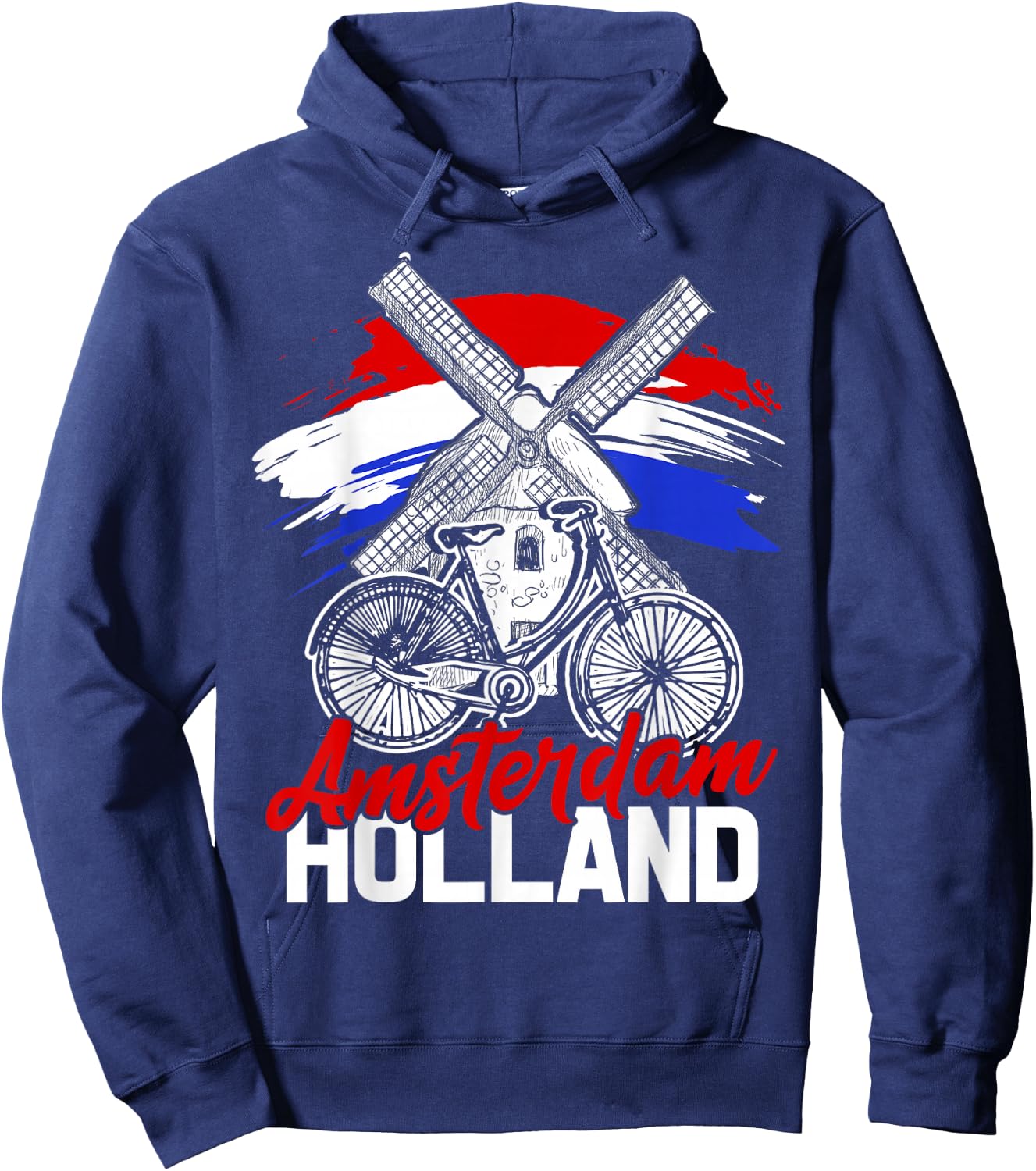 The Netherlands Amsterdam Nederland Dutch Hoodie - Hoodie | Navy