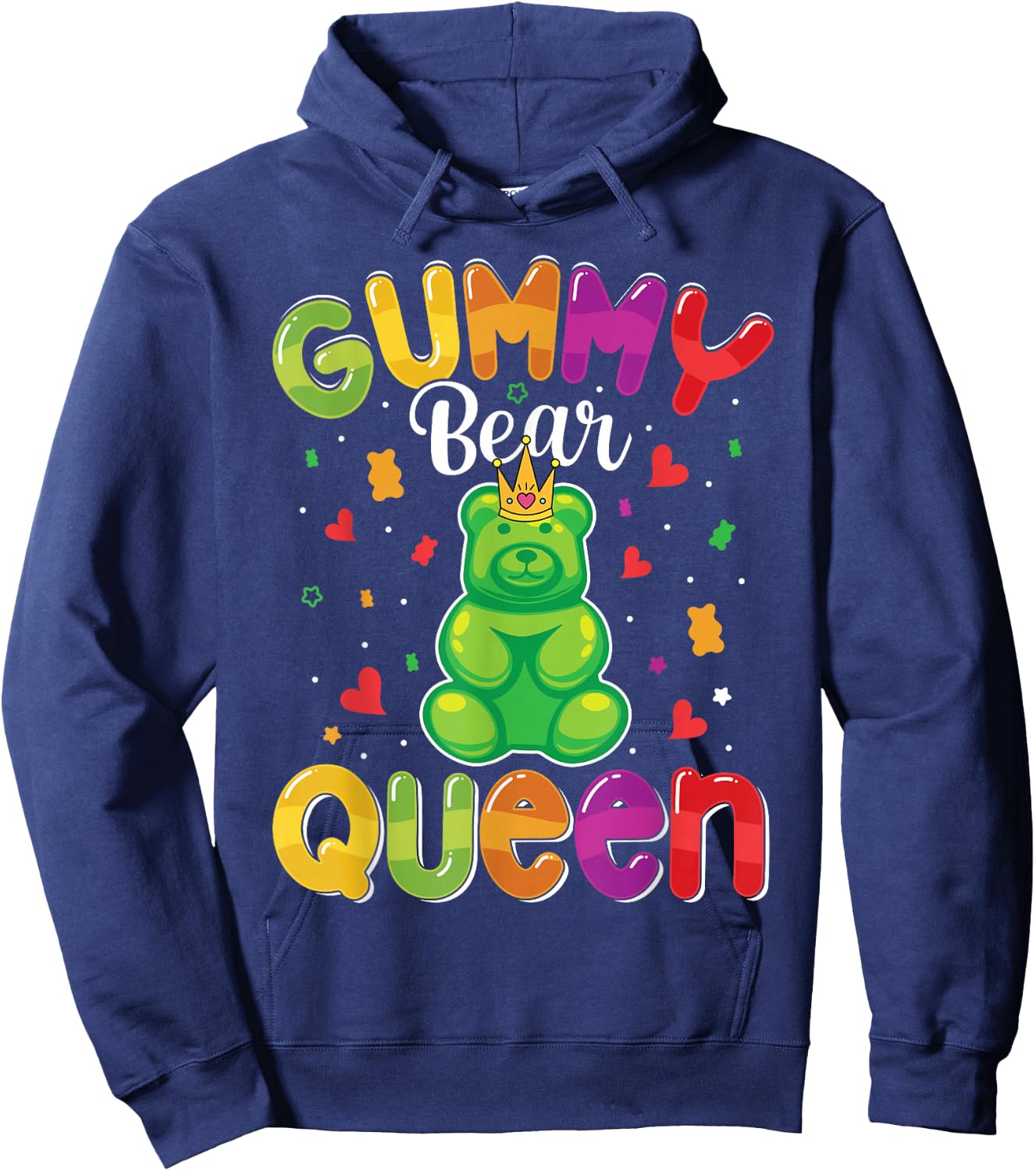 Gummy Bear Queen Funny Candy Lovers Girls Kids Women Hoodie - Hoodie | Navy