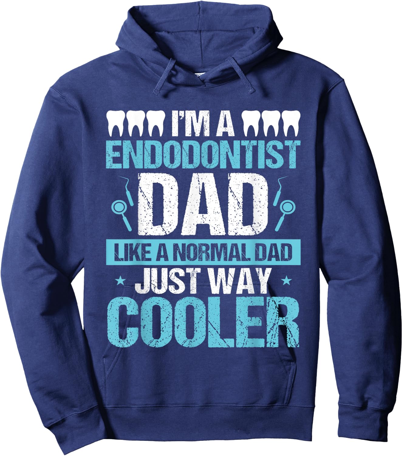 Endodontist Dentist Father´s Day Endodontics Papa Dad Hoodie - Hoodie | Navy
