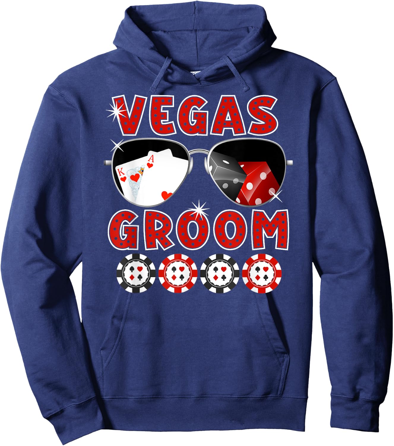Las Vegas Groom Wedding Bachelor Party Stag Night Hoodie - Hoodie | Navy