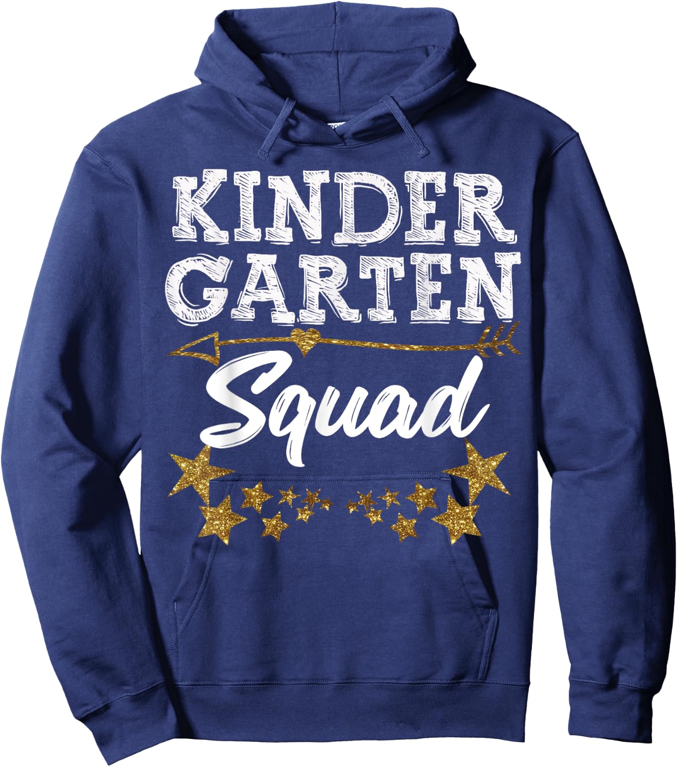 Kindergarten Squad Gold Star Fun Kids Back To School Hoodie - Hoodie | Navy