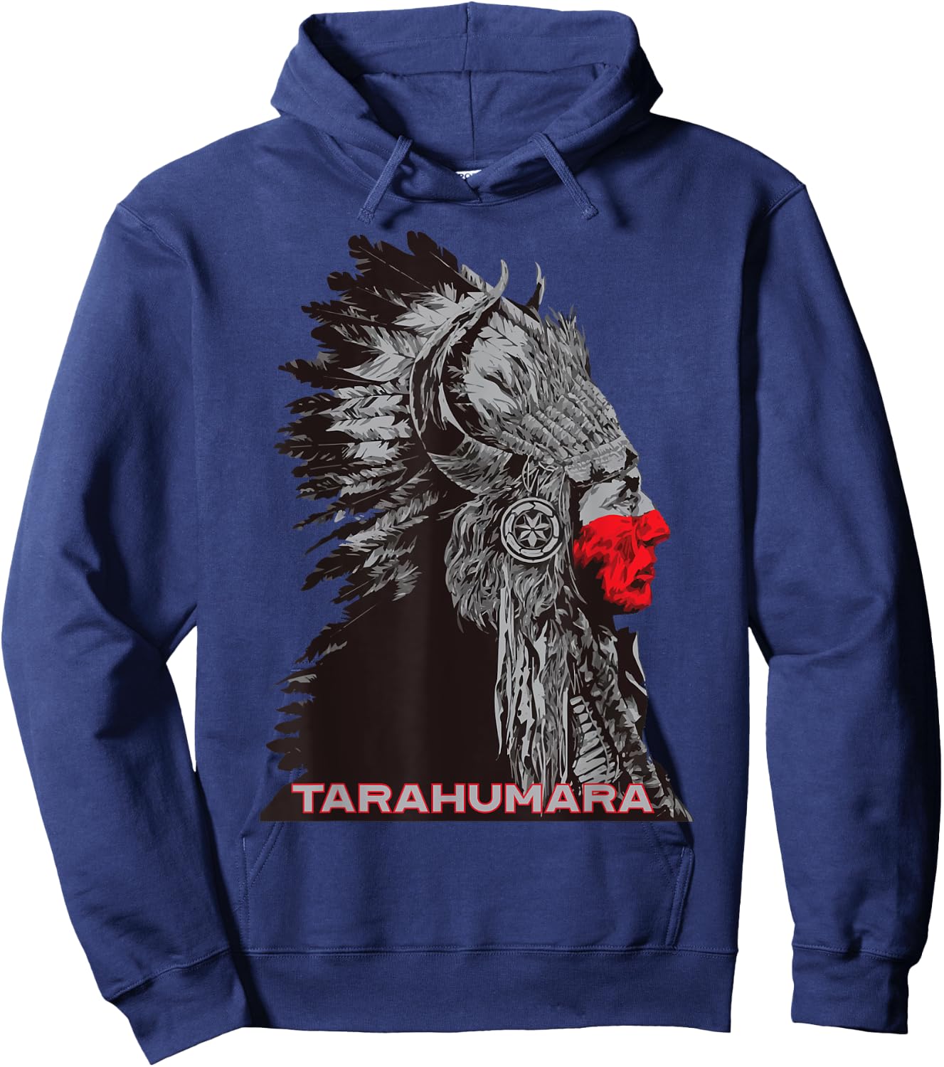 Tarahumara Mexican Indian Proud Chief Vintage Respect Hoodie - Hoodie | Navy
