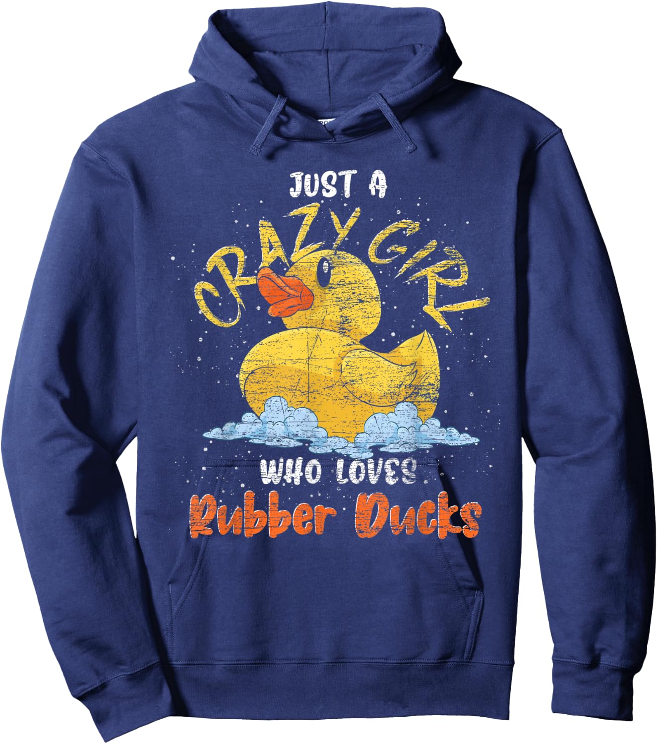 Just A Crazy Girl Who Loves Rubber Ducks Women Rubber Duck Hoodie - Hoodie | Navy