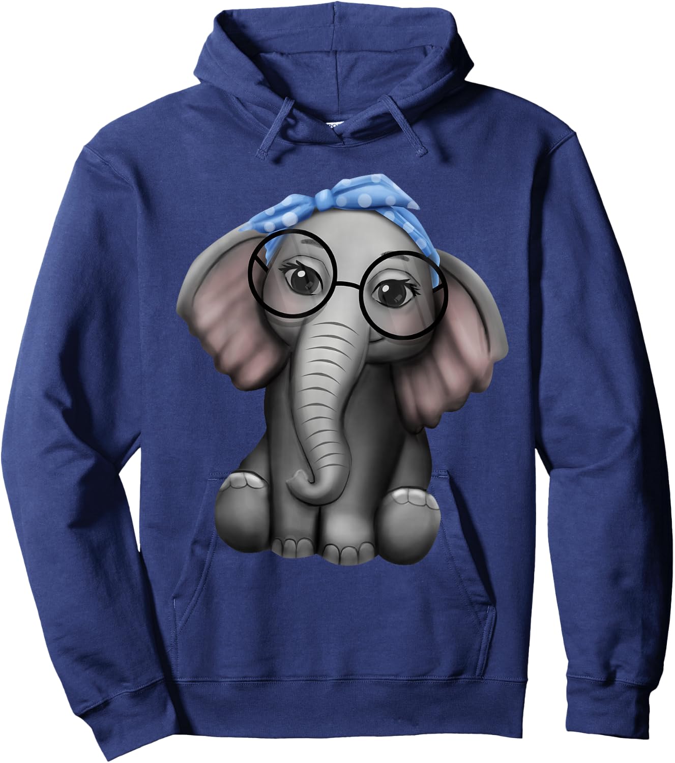 Elephant Nerd Glasses Headband Clothes Gift Elephant Hoodie - Hoodie | Navy